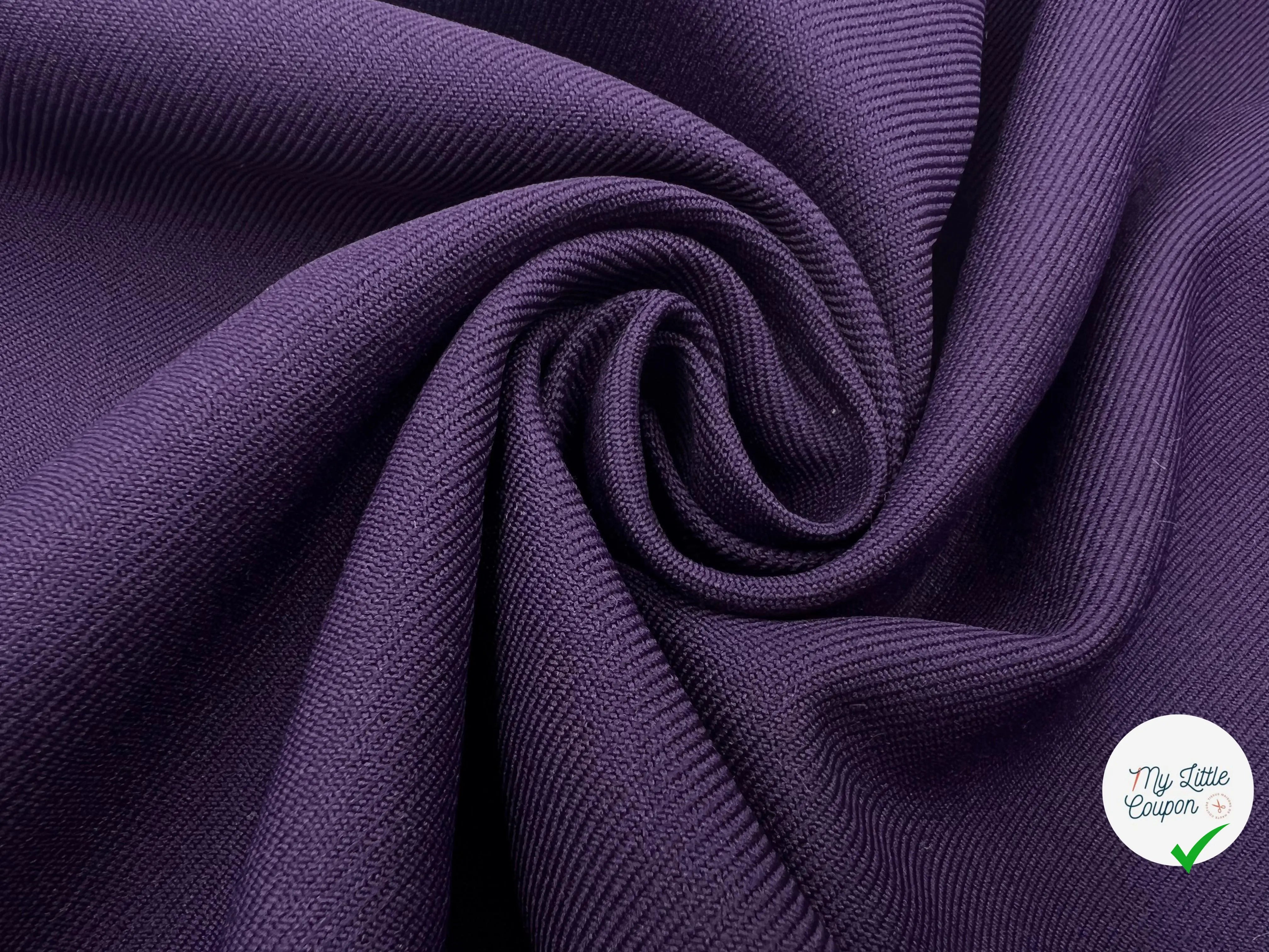 GABARDINE DRILL AUBERGINE - My Little Coupon - tissu - coudre