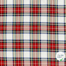 GABARDINE ÉCOSSAISE TARTAN STRETCH BLANC - My Little Coupon