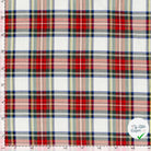 GABARDINE ÉCOSSAISE TARTAN STRETCH BLANC - My Little Coupon