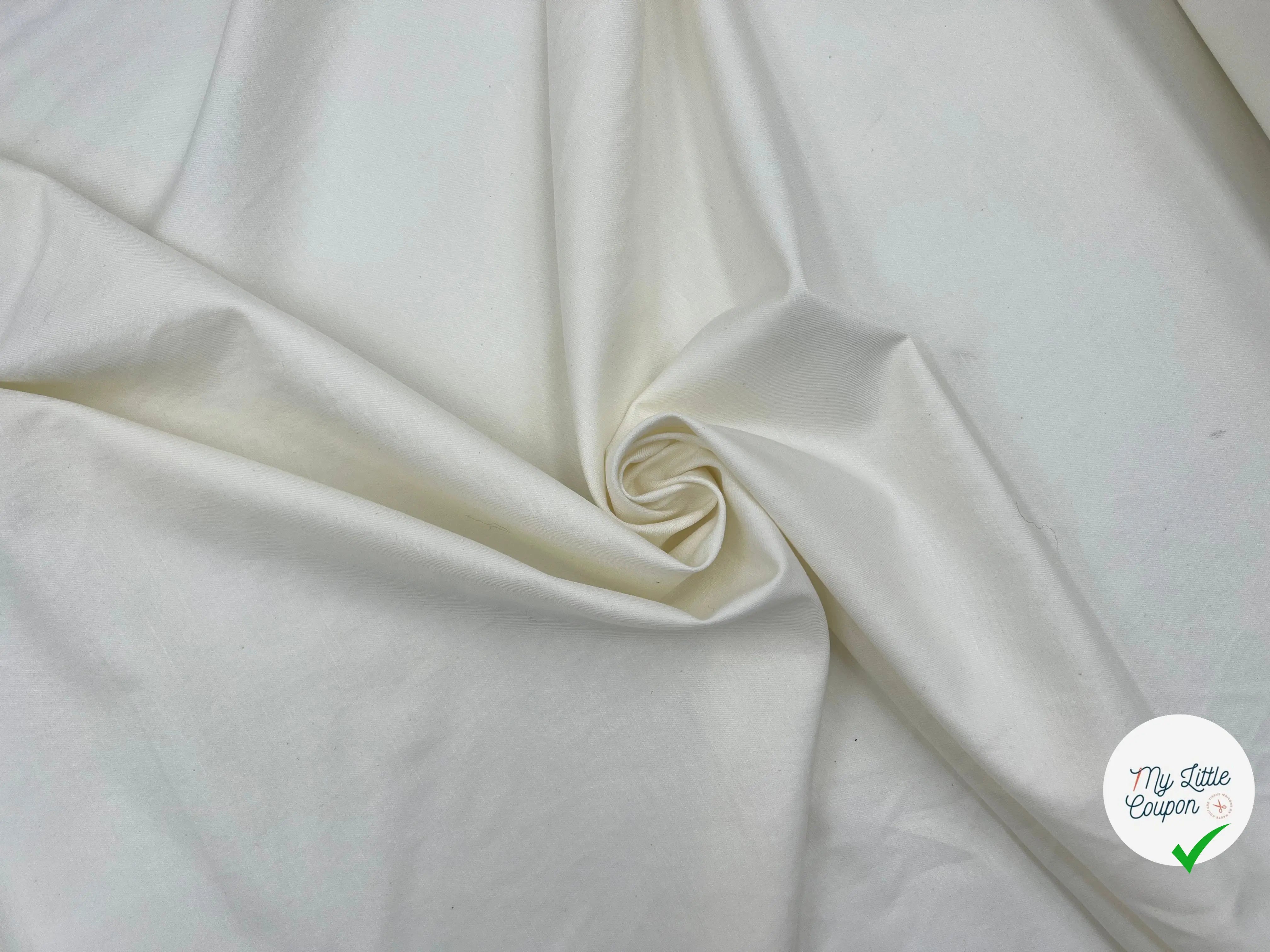GABARDINE FINE BLANC CASSÉ D'ÉTÉ COMPOSITION SOPHISTIQUÉE - My Little Coupon - tissu - coudre