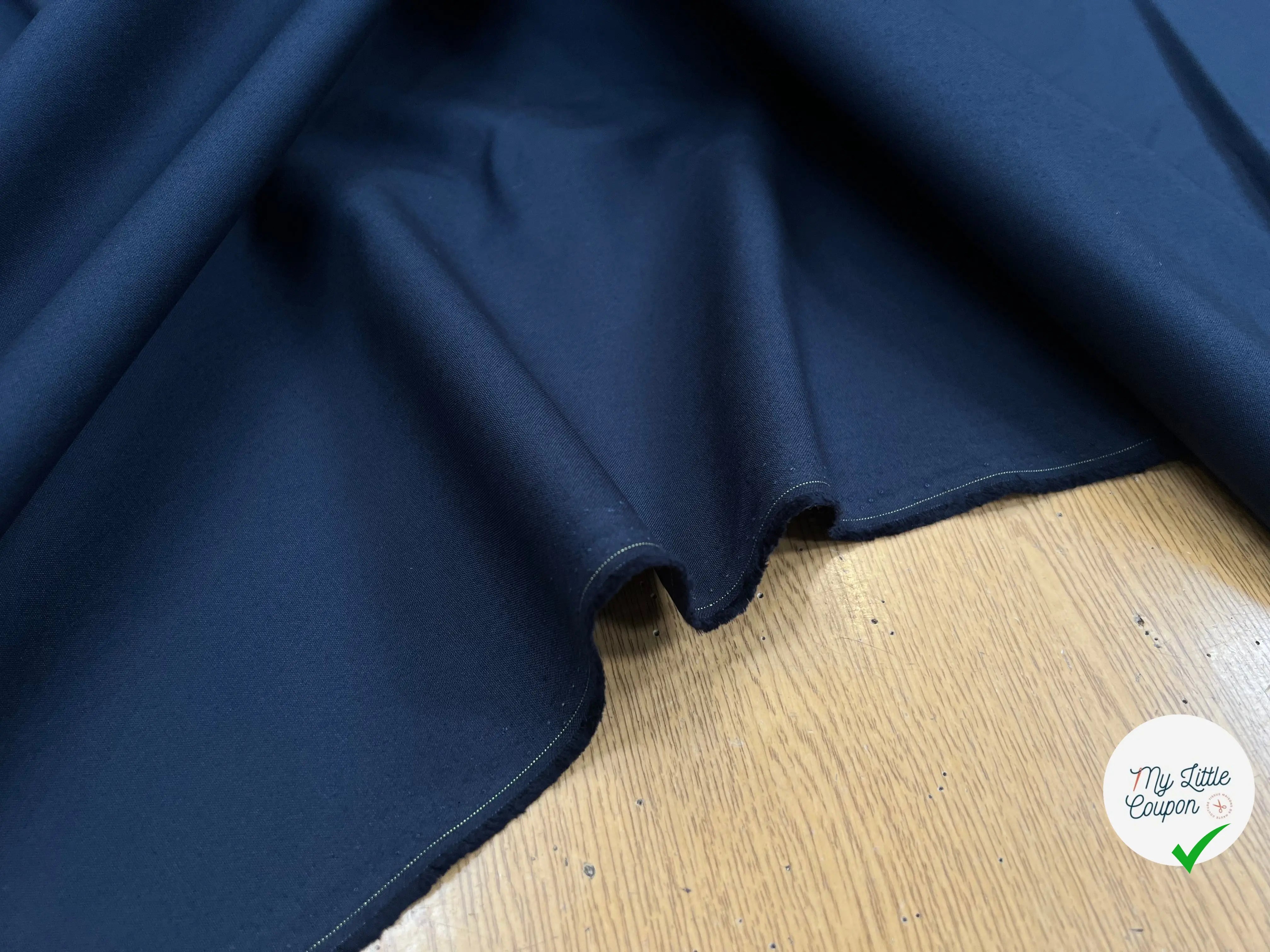 GABARDINE FINE CAMBRIC COTON MARINE - My Little Coupon