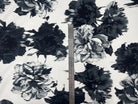 GABARDINE FINE DE COTON IMPRIMÉ FLEURS FONDUES MSO