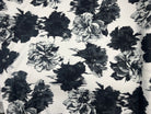 GABARDINE FINE DE COTON IMPRIMÉ FLEURS FONDUES MSO