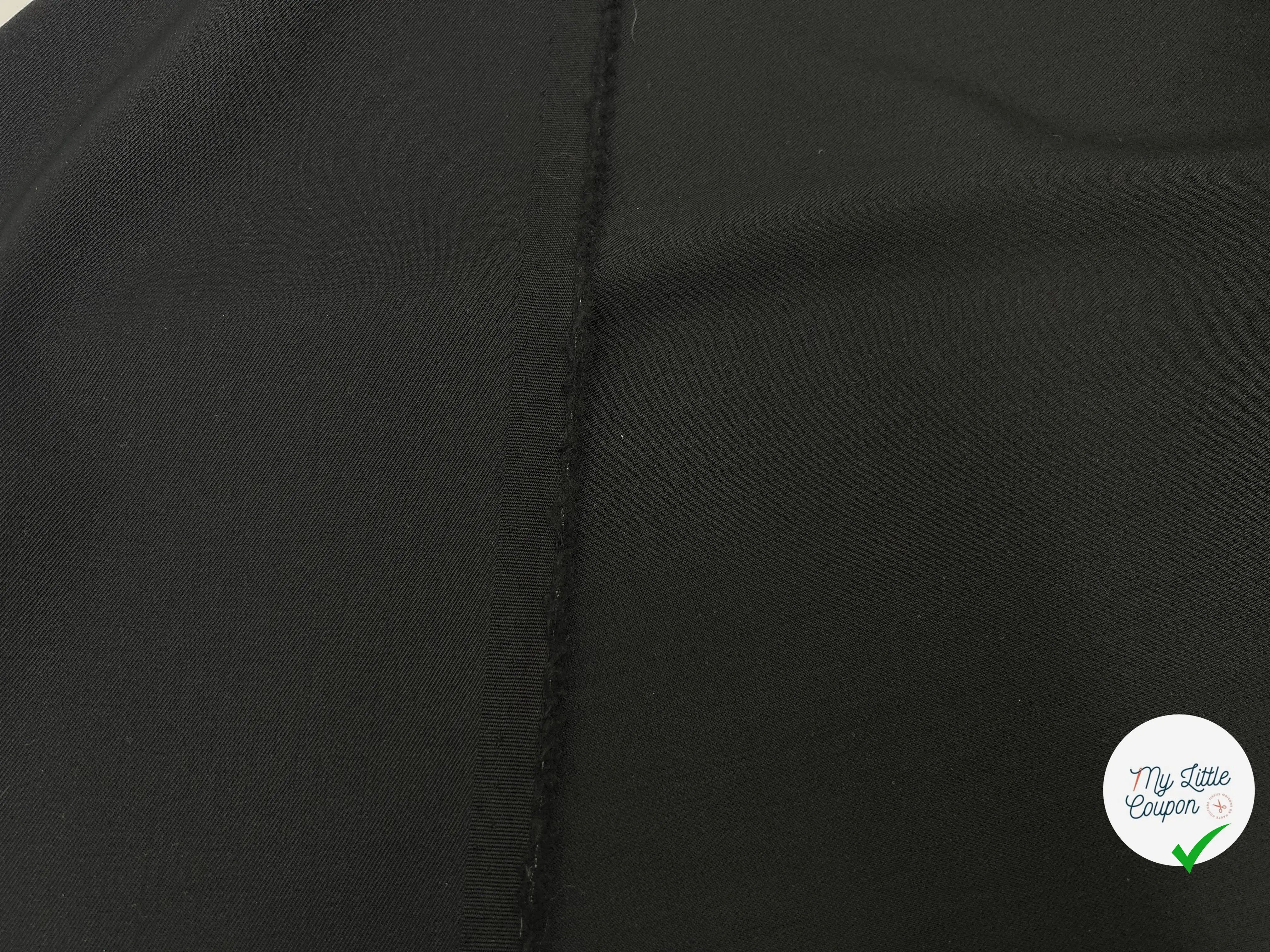 GABARDINE FINE DE LAINE NOIRE EXTENSIBLE - My Little Coupon - tissu - coudre
