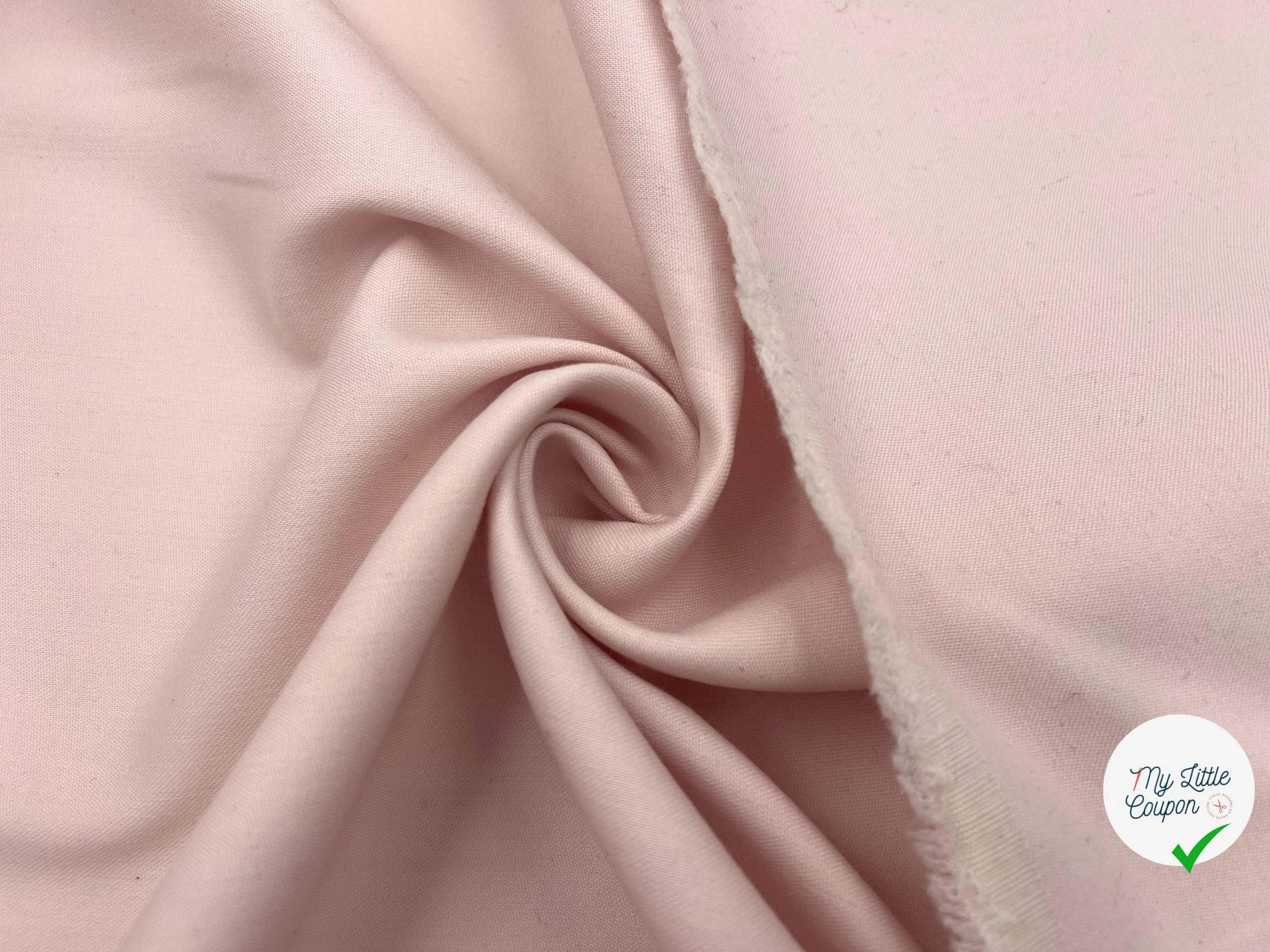 GABARDINE FINE DE LAINE ROSE PÂLE - My Little Coupon - tissu - coudre