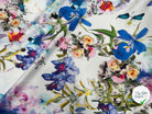 GABARDINE FINE LÉGÈREMENT SATINÉE DE FLEURS - My Little Coupon