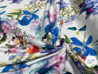 GABARDINE FINE LÉGÈREMENT SATINÉE DE FLEURS - My Little Coupon
