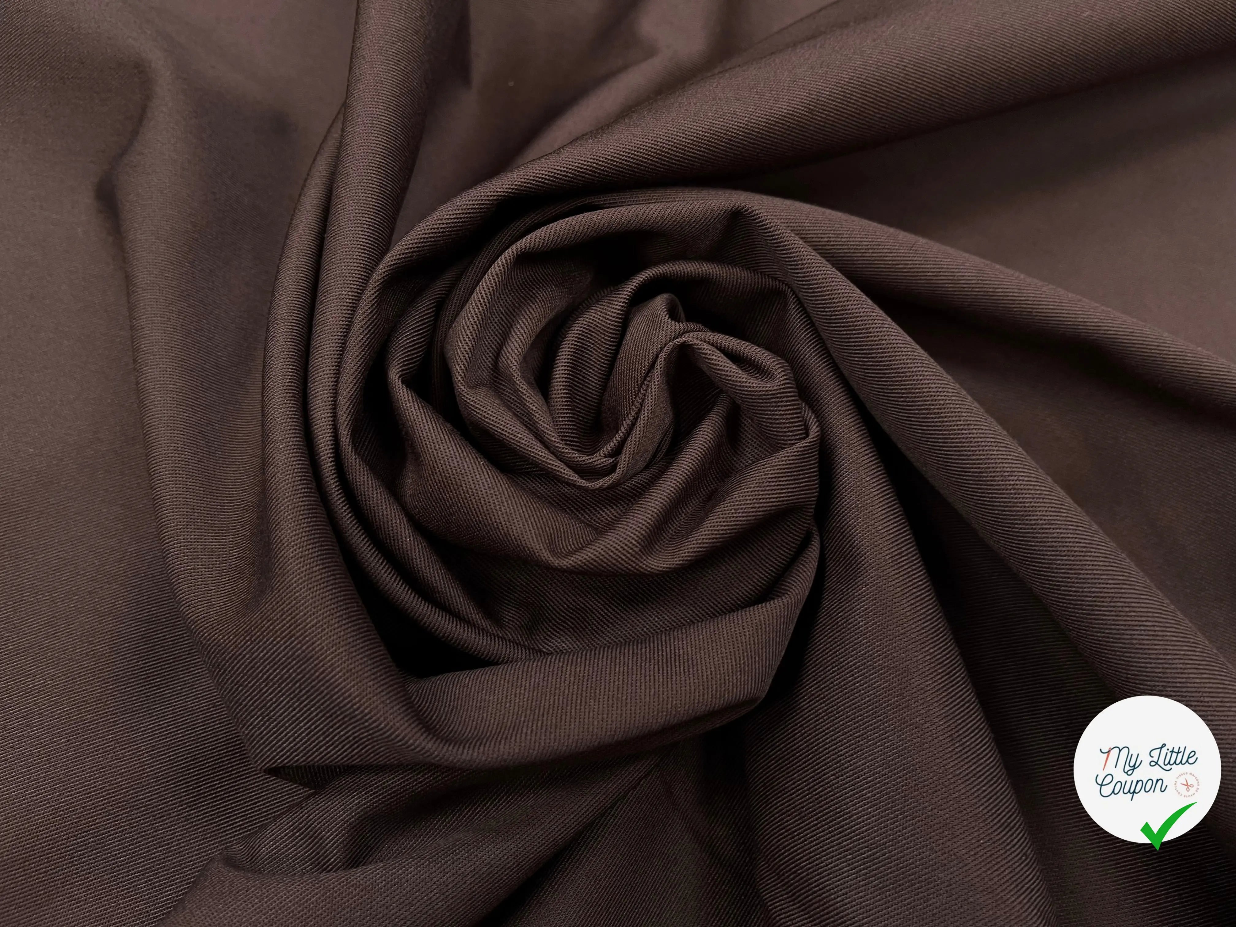 GABARDINE FINEMENT SERGÉE CHOCOLATE - My Little Coupon
