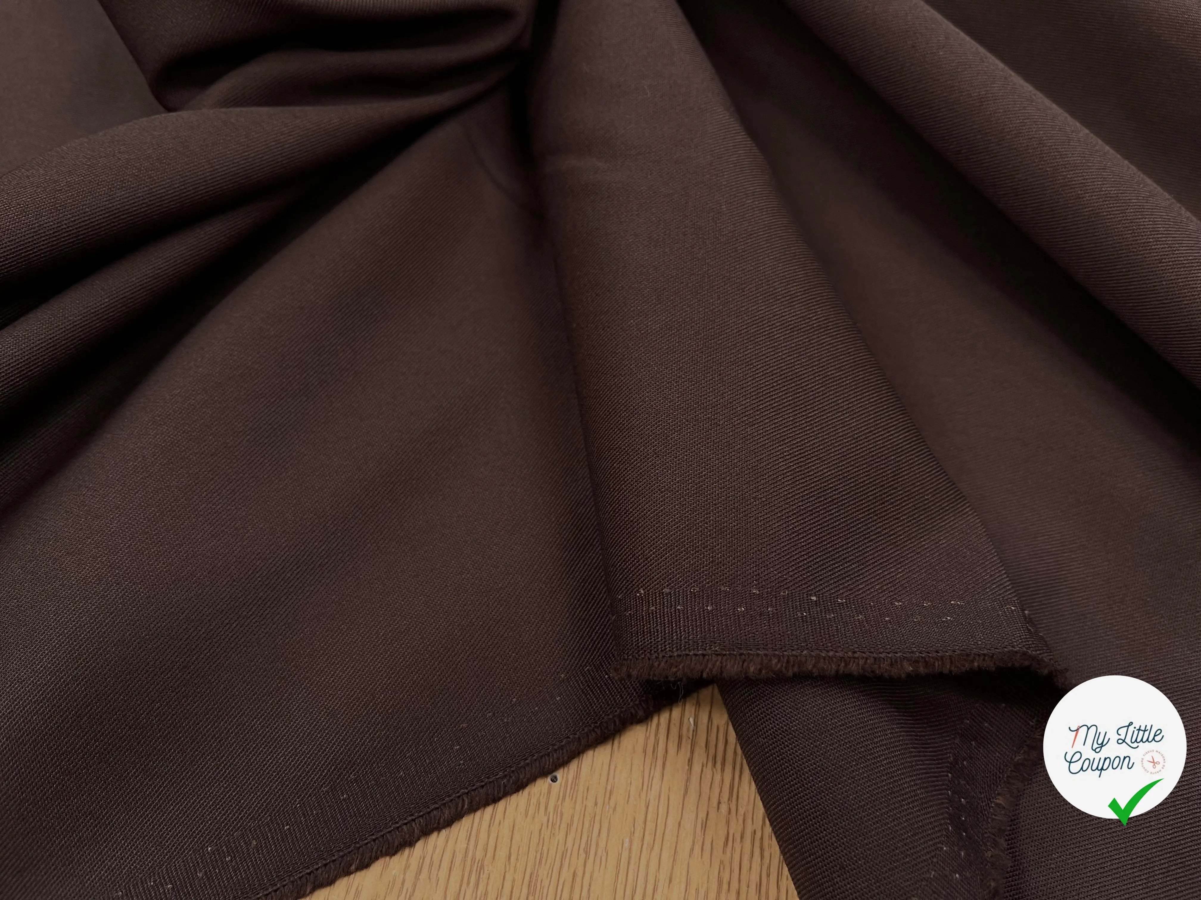 GABARDINE FINEMENT SERGÉE CHOCOLATE - My Little Coupon