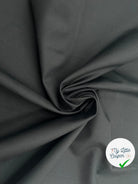 GABARDINE FINEMENT SERGÉE DE COTON NOIR REFLET ARDOISE - My Little Coupon - tissu - coudre