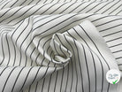 GABARDINE FINES RAYURES NOIRES ÉLÉGANT - My Little Coupon - tissu - coudre