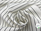GABARDINE FINES RAYURES NOIRES ÉLÉGANT - My Little Coupon - tissu - coudre