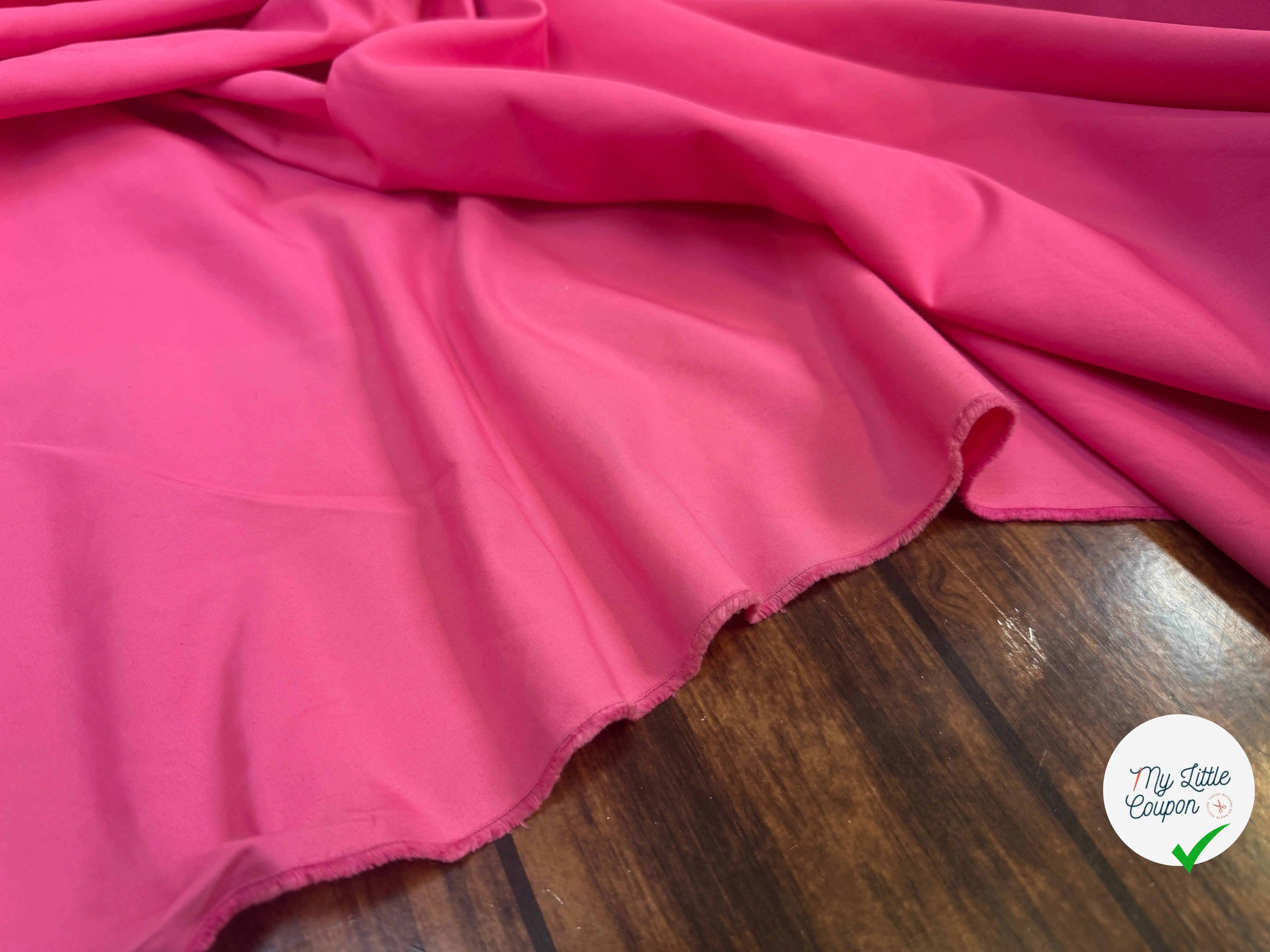 GABARDINE FLUIDE ROSE 87% COTON - My Little Coupon