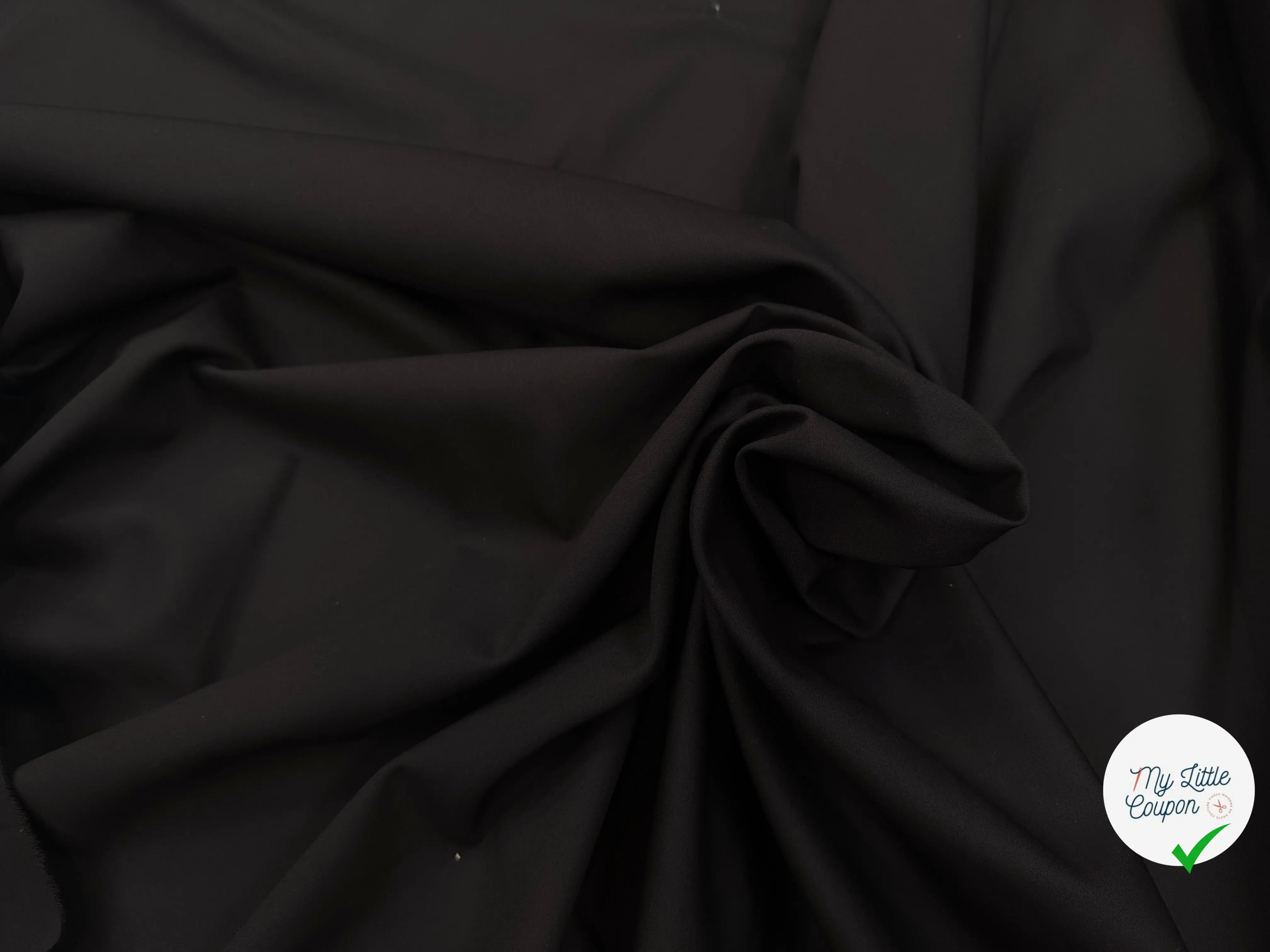 GABARDINE FLUIDE STRETCH SERGÉ ANVERSA ROSSOFORTE 6%EA NOIR REFLET MARRON MSO