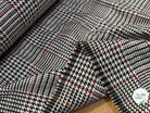 GABARDINE GIULIA POLYVISCOSE PRINCE DE GALLES BEIGE BORDEAUX NOIR - My Little Coupon