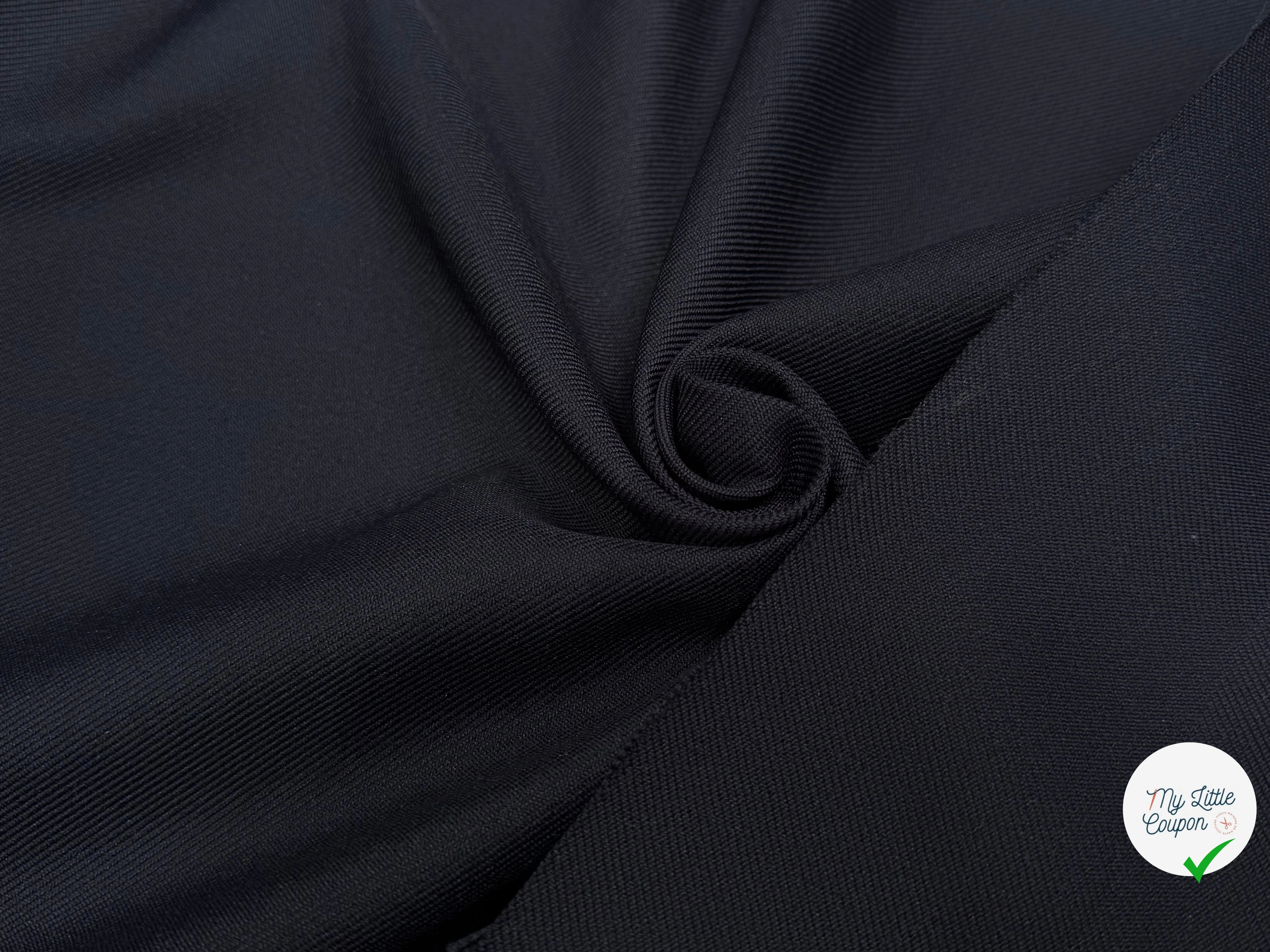 GABARDINE JAPAN QUALITÉ COUTURE BLEU NUIT TOMBER LOURD - My Little Coupon