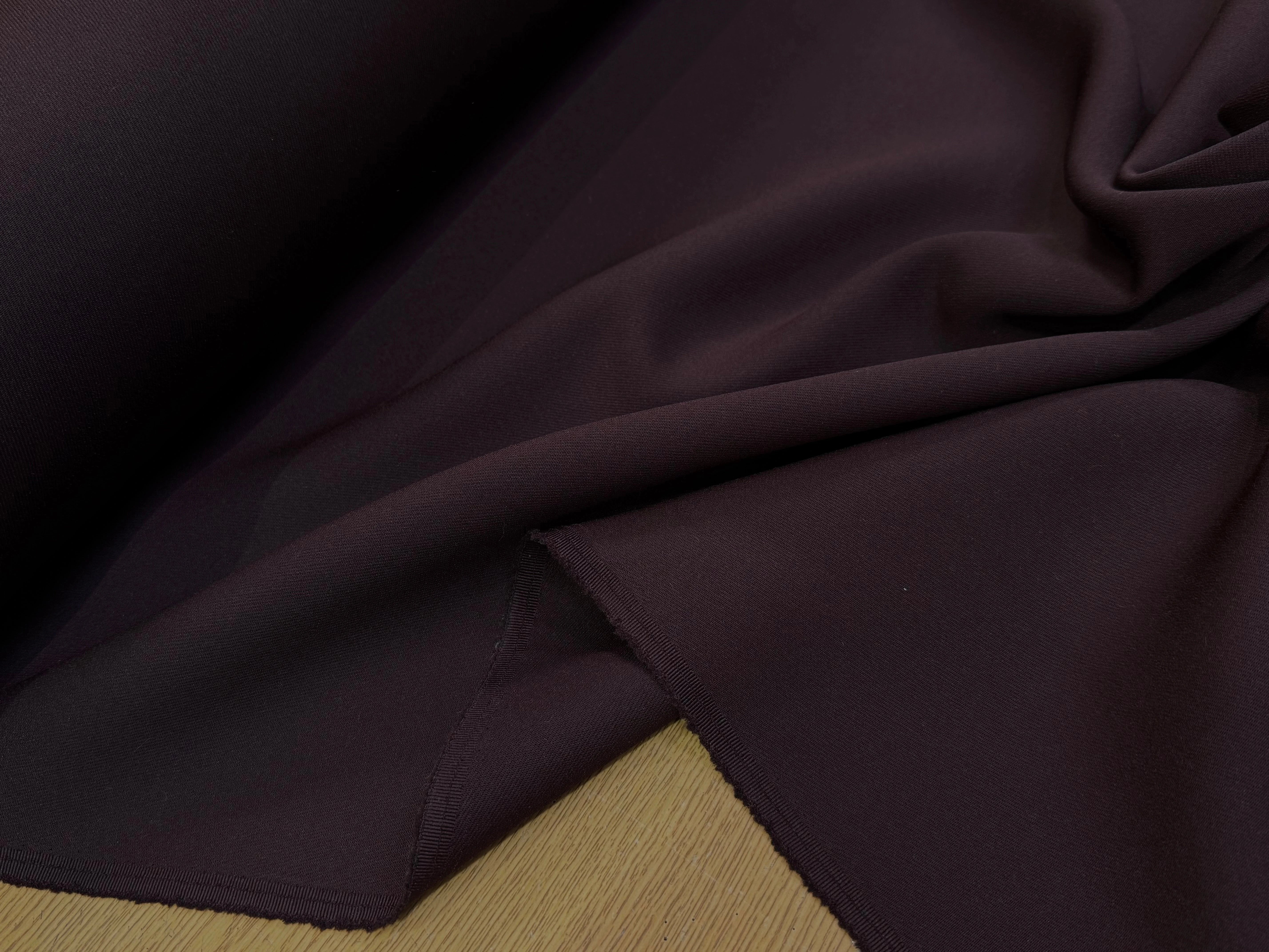 GABARDINE JAPON QUALITÉ COUTURE BEAU TOMBÉ CHOCO-BORDEAUX - My Little Coupon