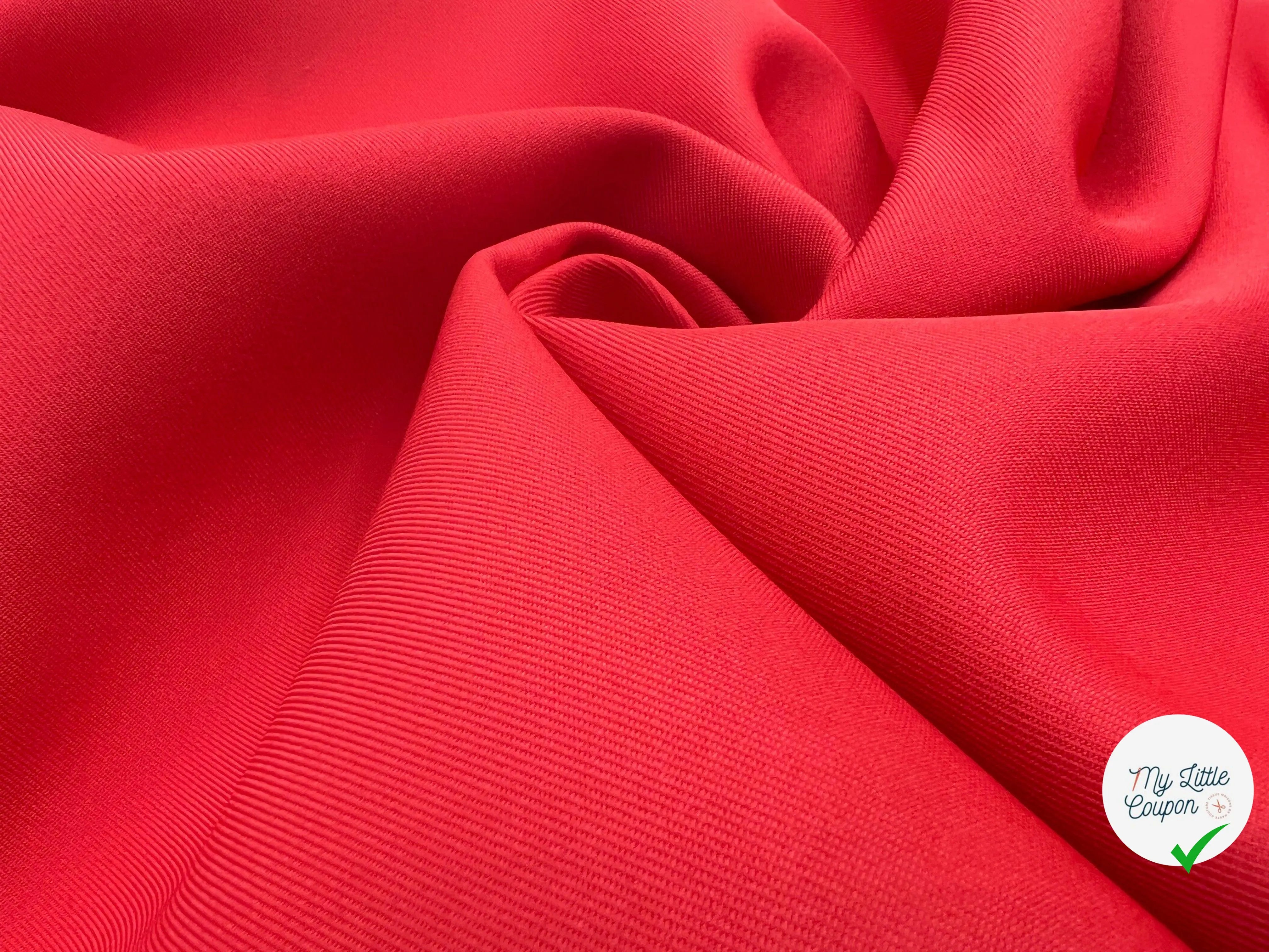 GABARDINE JAPON ULTRA RIGIDE TECHNIQUE ROUGE - My Little Coupon - tissu - coudre