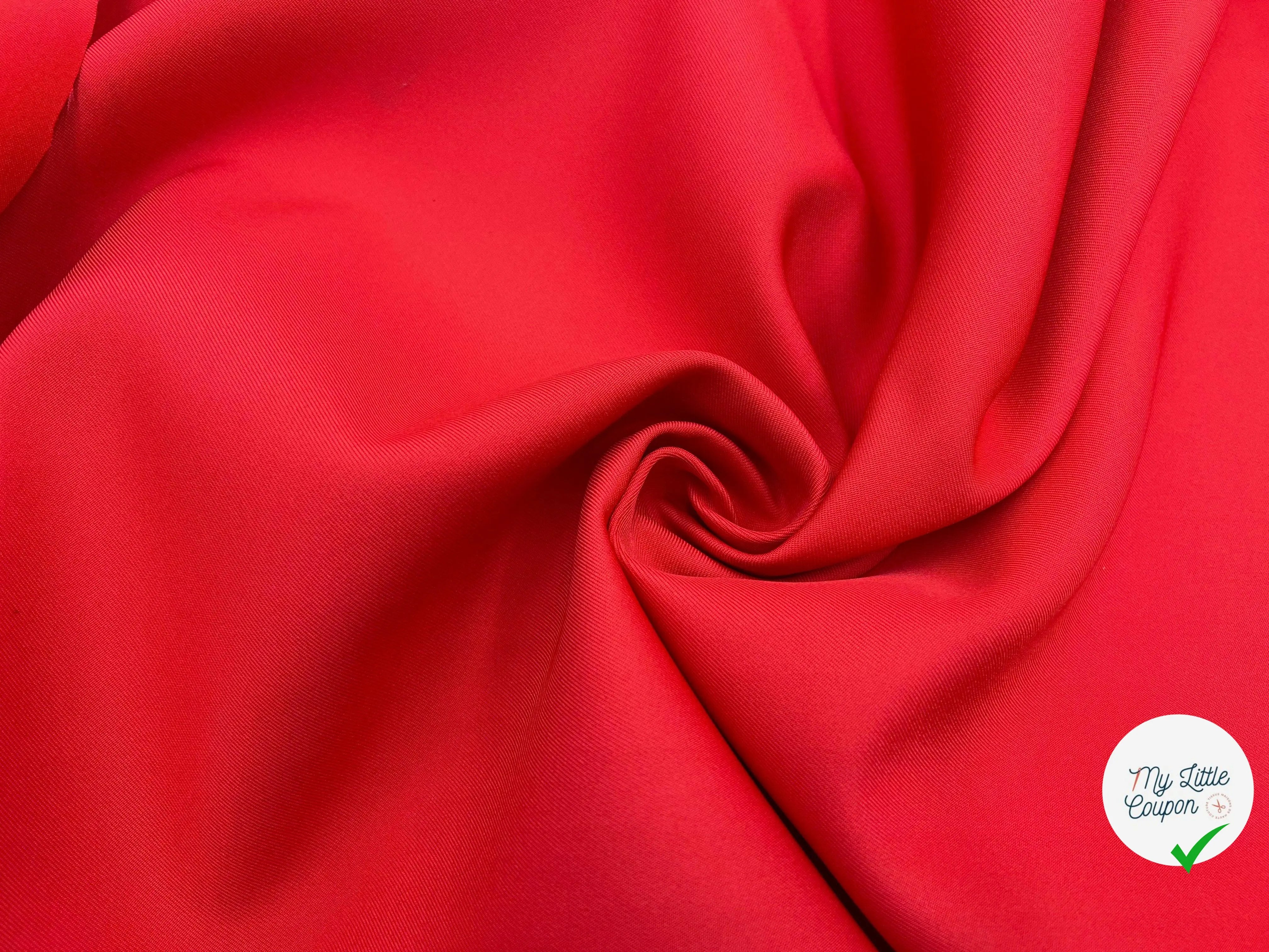 GABARDINE JAPON ULTRA RIGIDE TECHNIQUE ROUGE - My Little Coupon - tissu - coudre