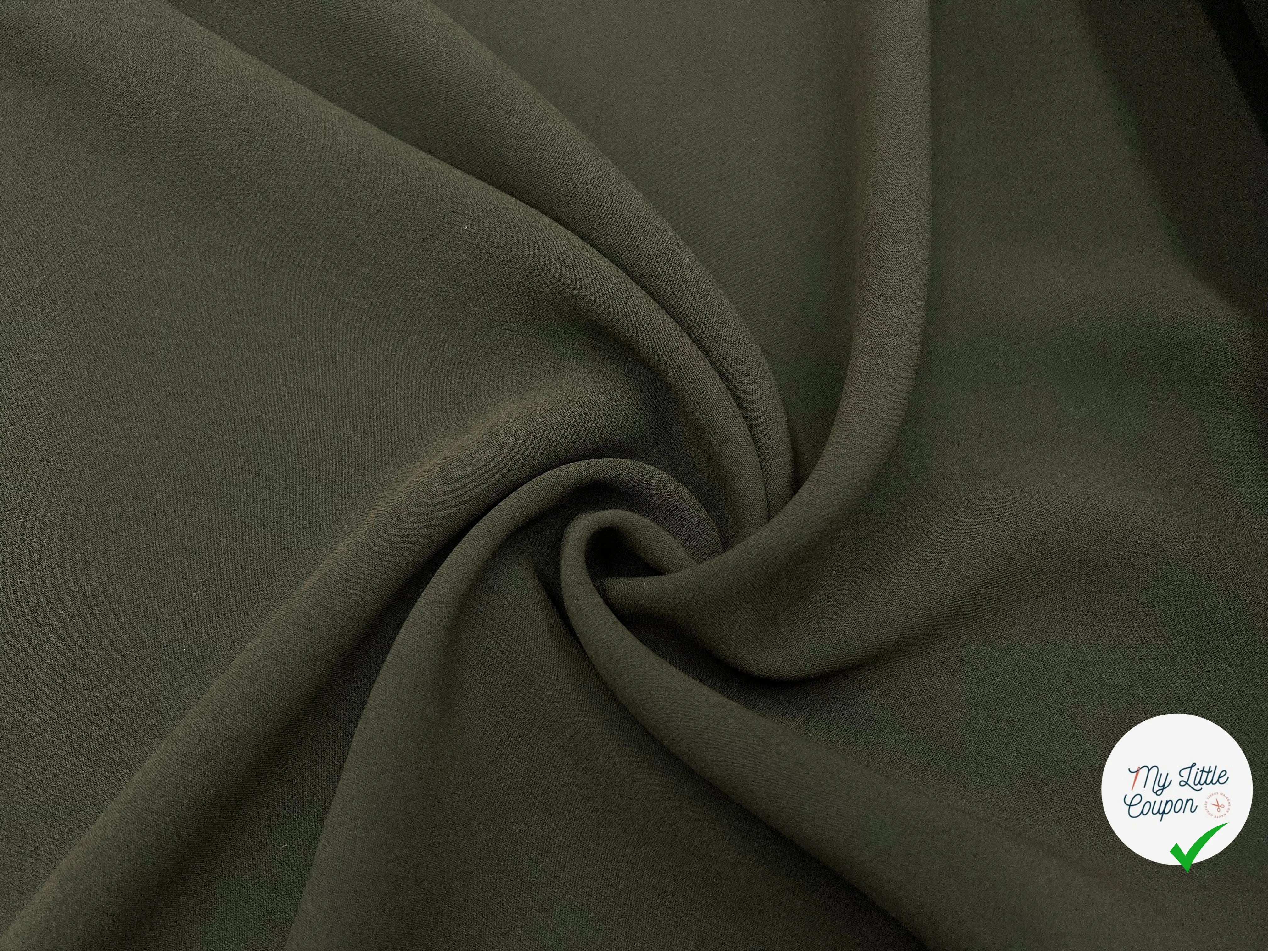 GABARDINE KAKI TOUCHER SOUPLE - My Little Coupon - tissu - coudre