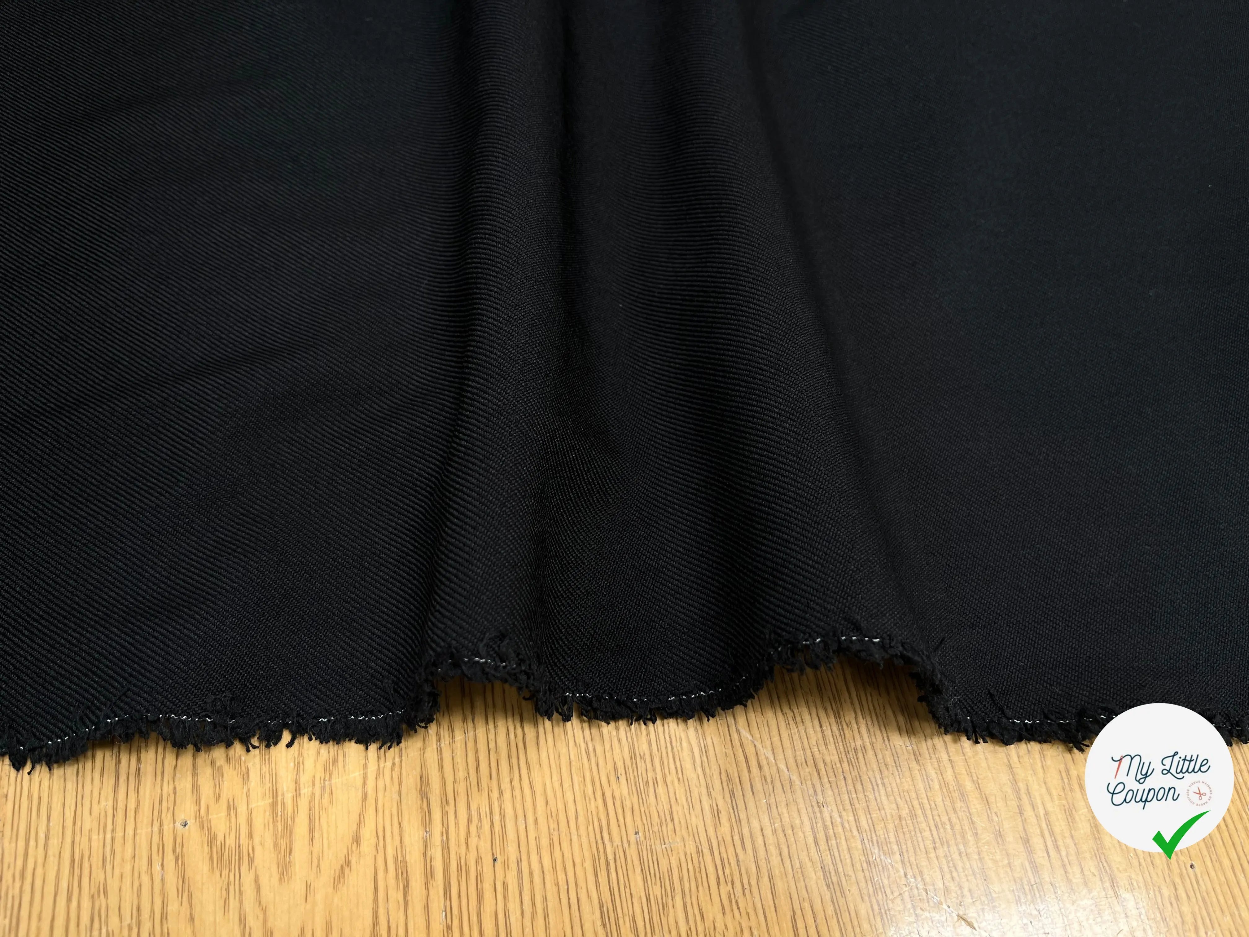 GABARDINE LAINE MÉLANGÉE NOIR - My Little Coupon