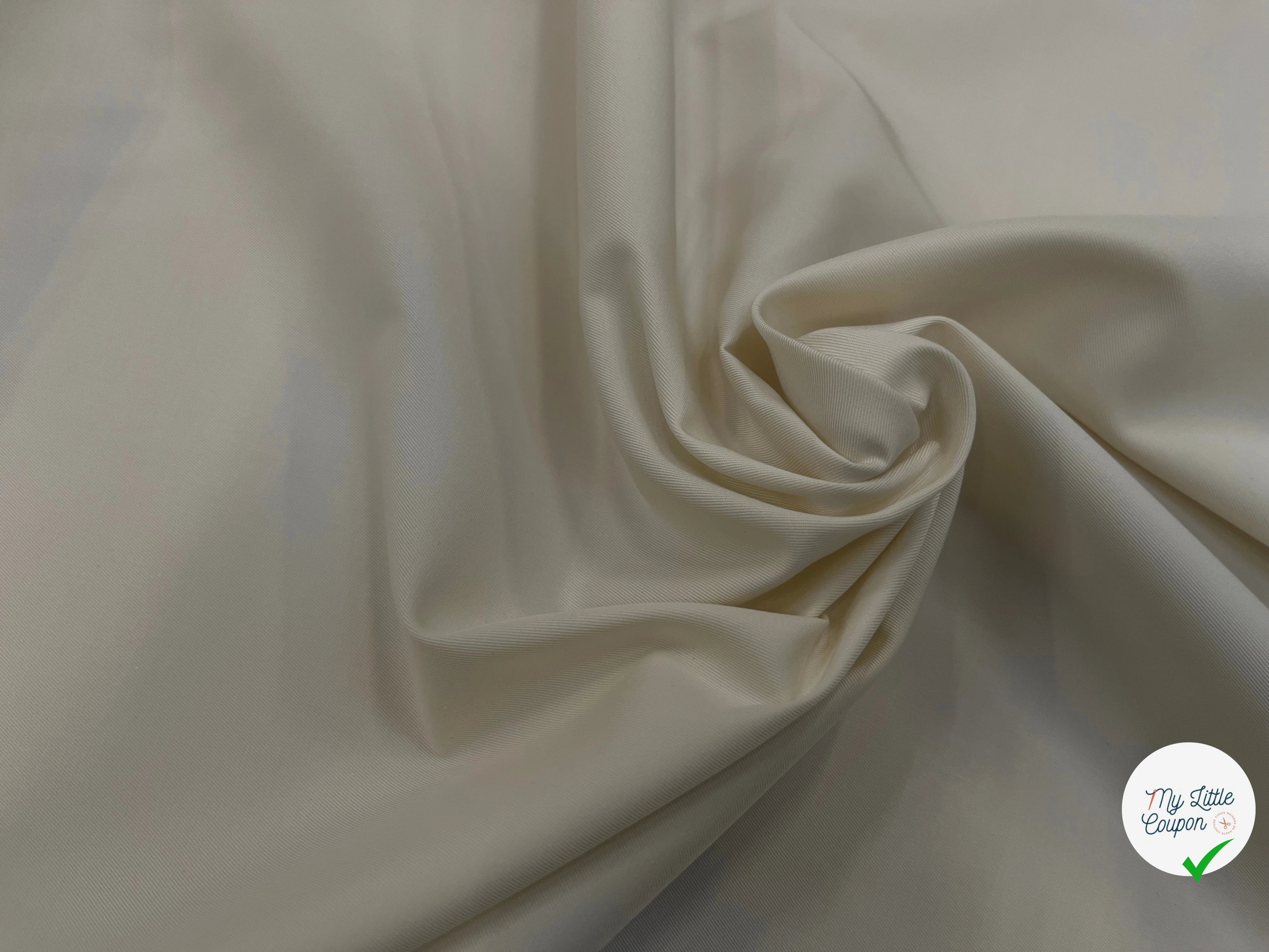 GABARDINE LEGÈREMENT STRIÉE CHALK 150CM - My Little Coupon