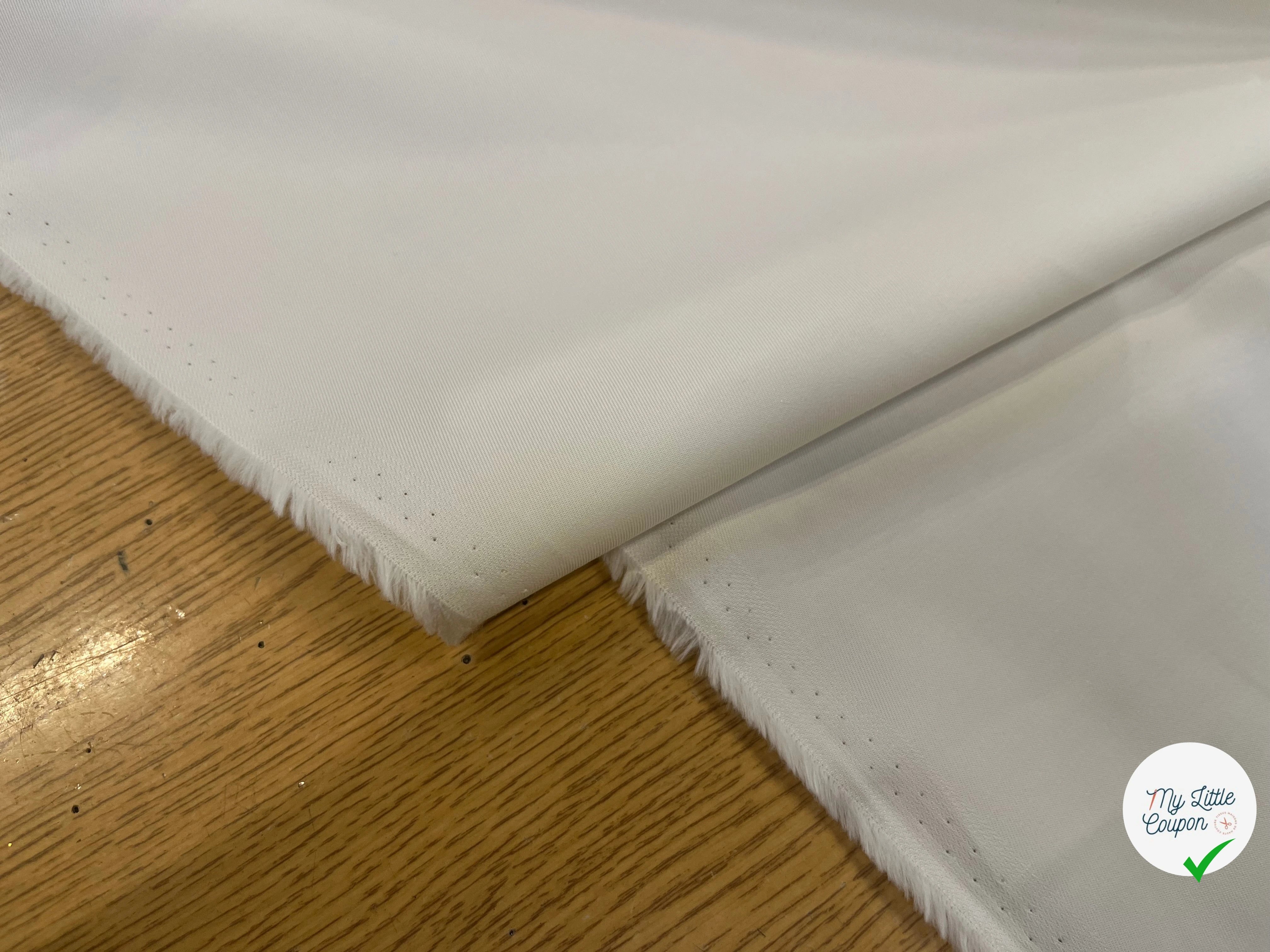 GABARDINE LEGÈREMENT STRIÉE CHALK 150CM - My Little Coupon