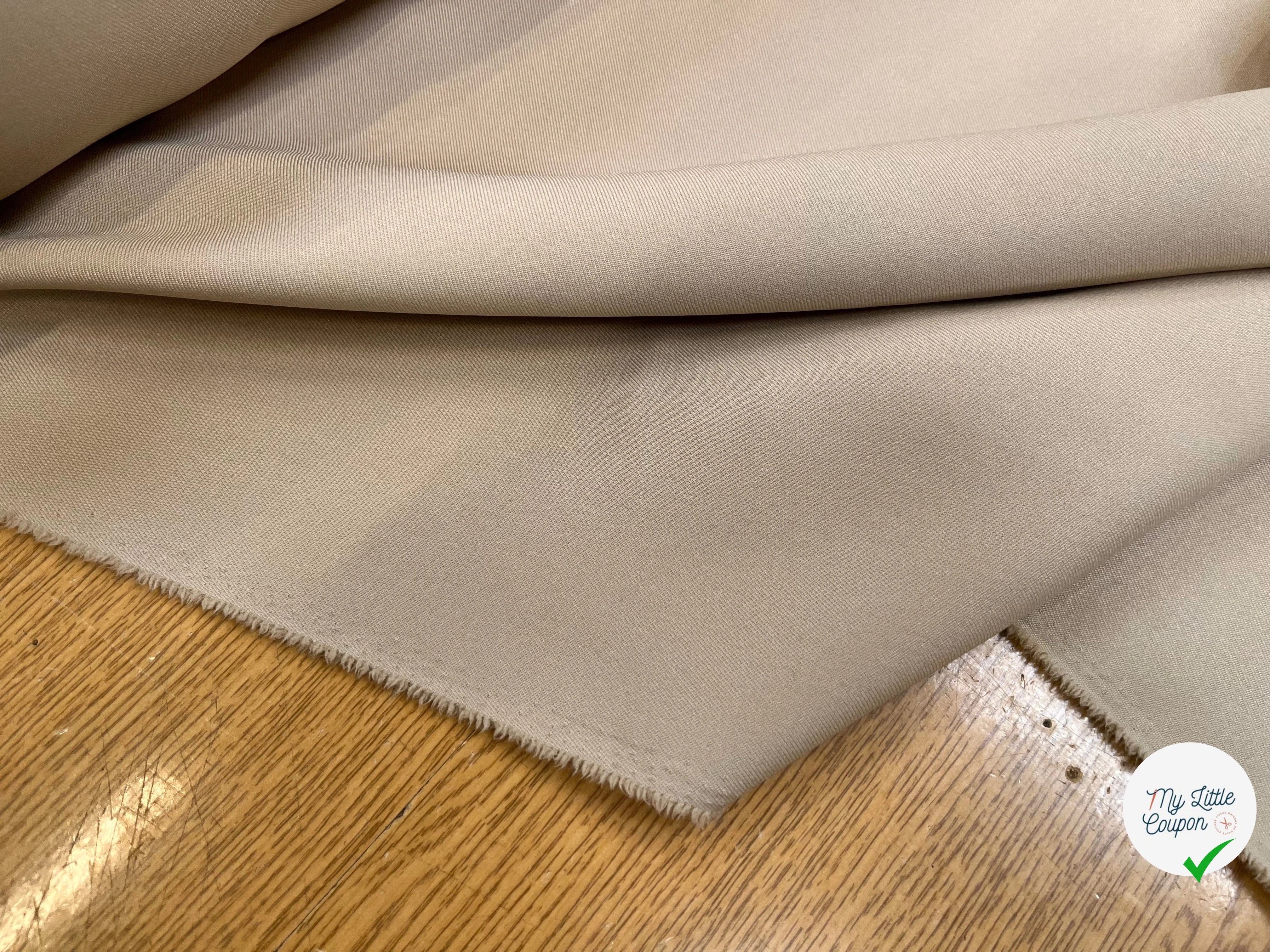 GABARDINE LÈGEREMENT STRIÉE SABLE - My Little Coupon