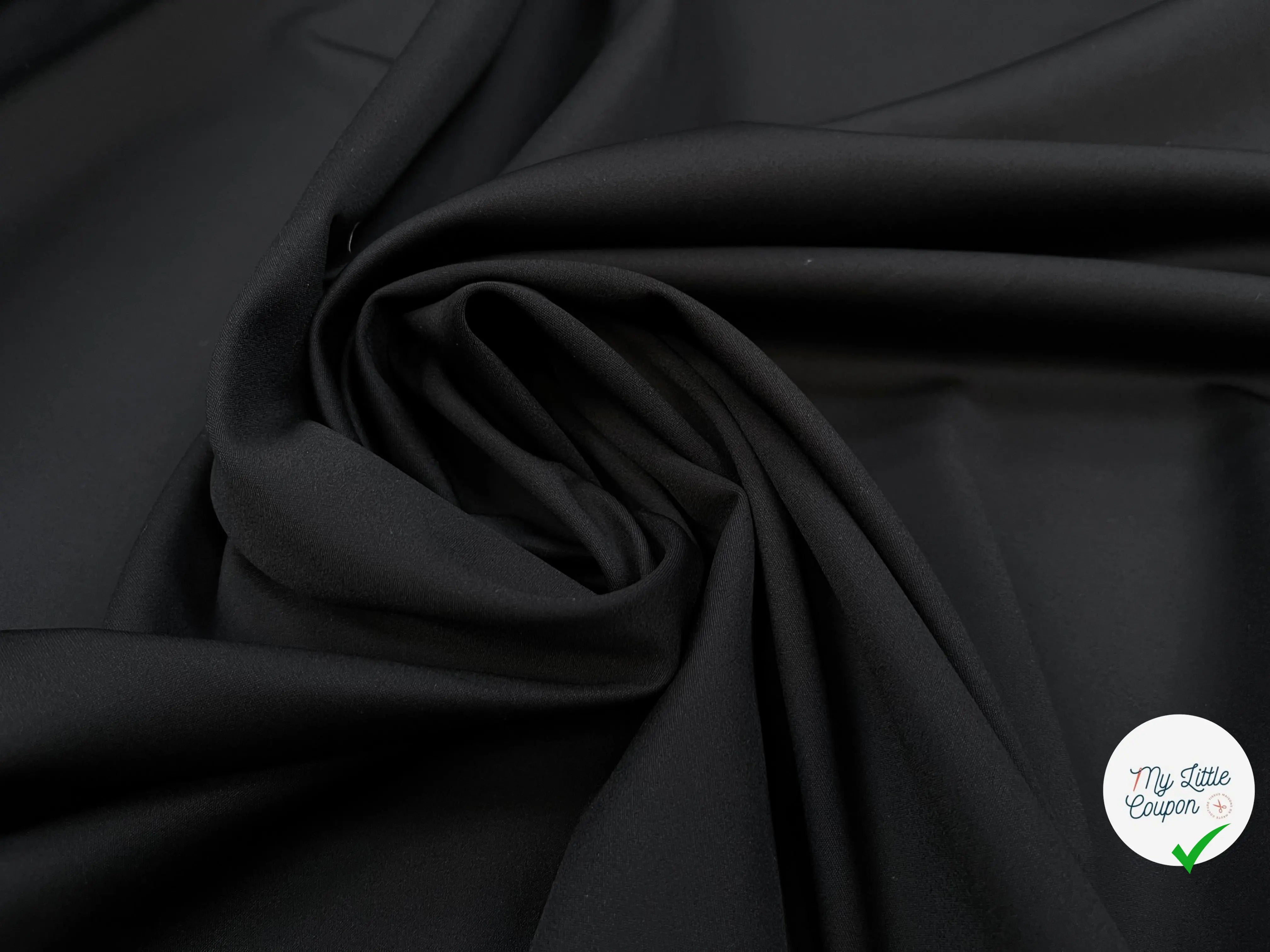 GABARDINE LISSE ULTRA STRETCH NOIR - My Little Coupon