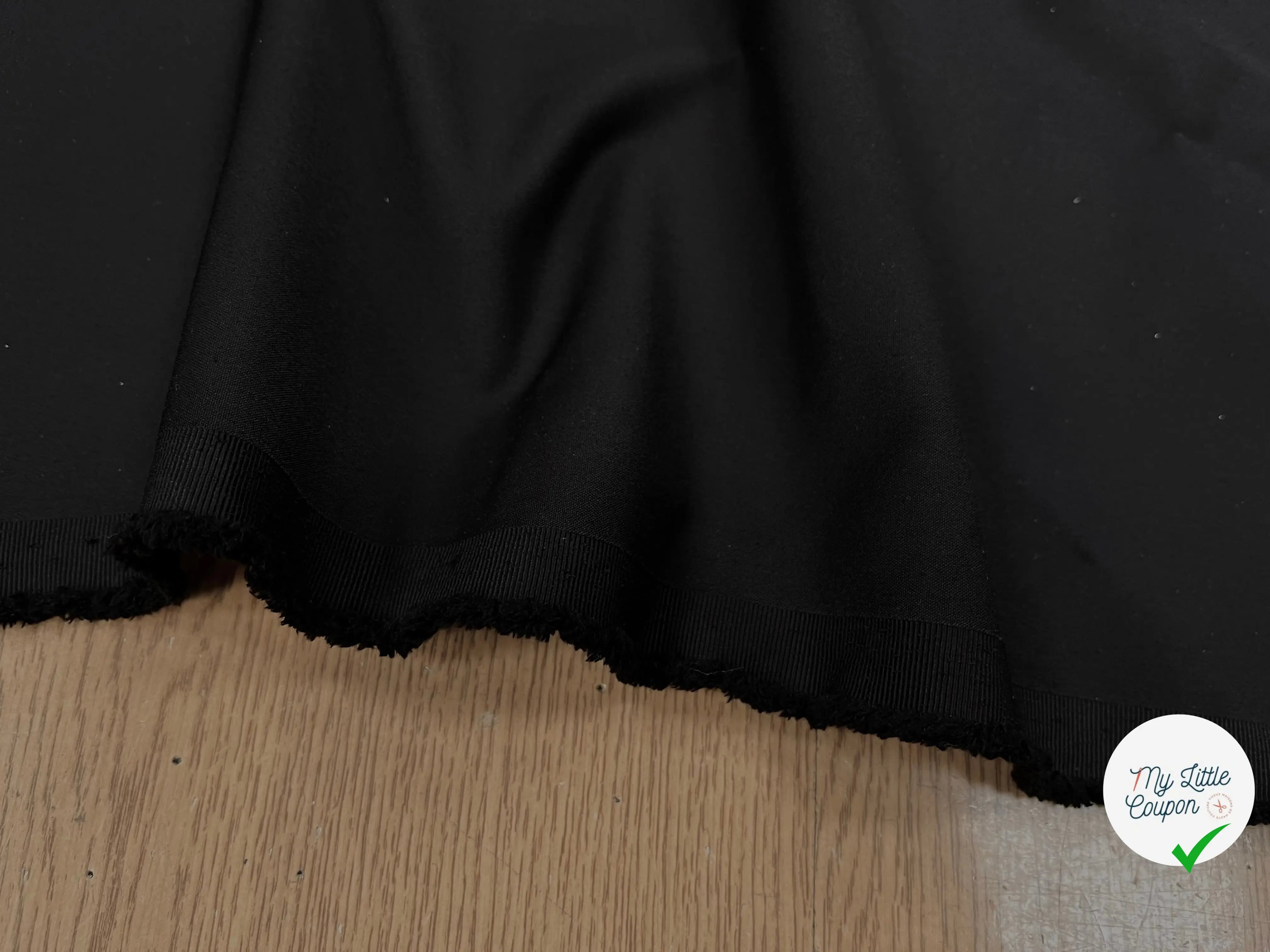 GABARDINE LISSE ULTRA STRETCH NOIR - My Little Coupon