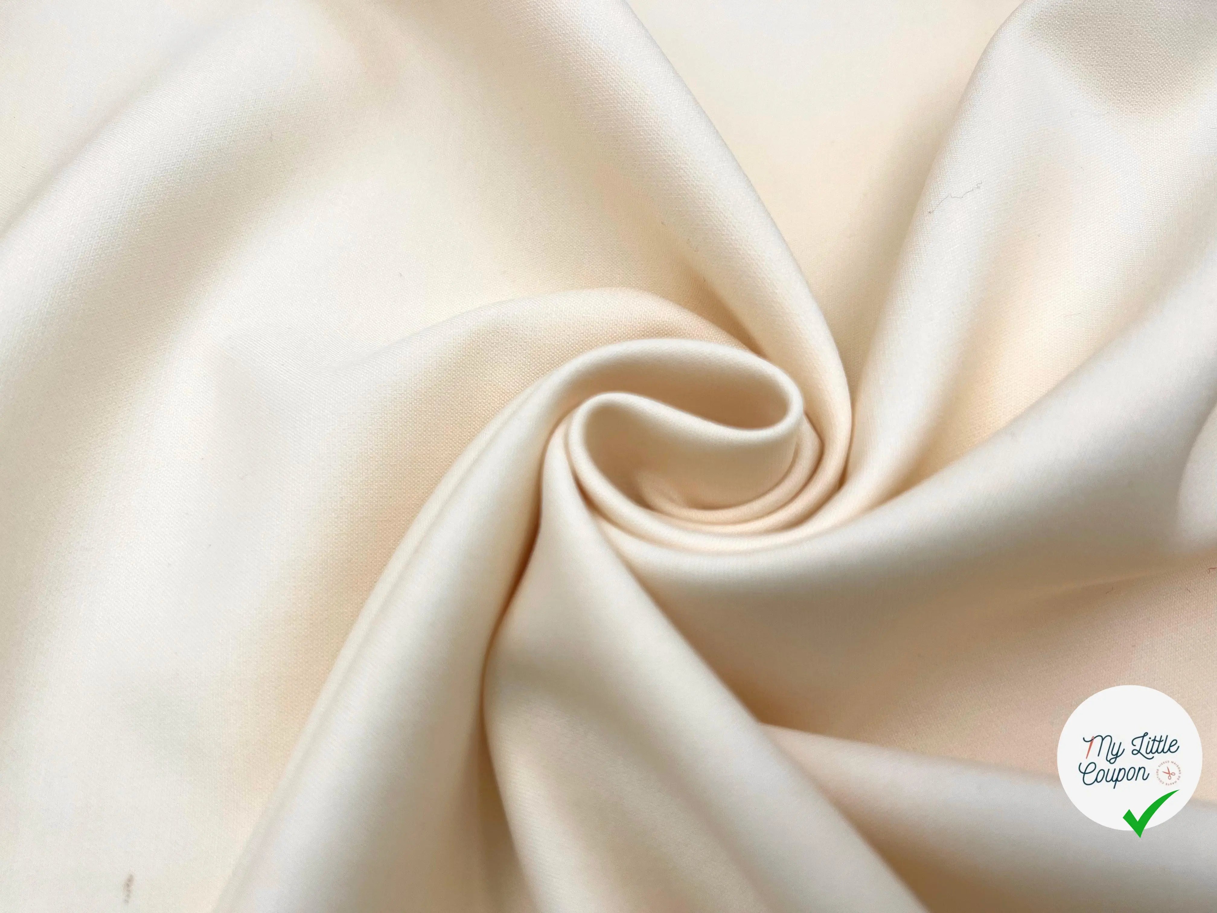 GABARDINE LOURD POLYLAINE IVORY - My Little Coupon - tissu - coudre
