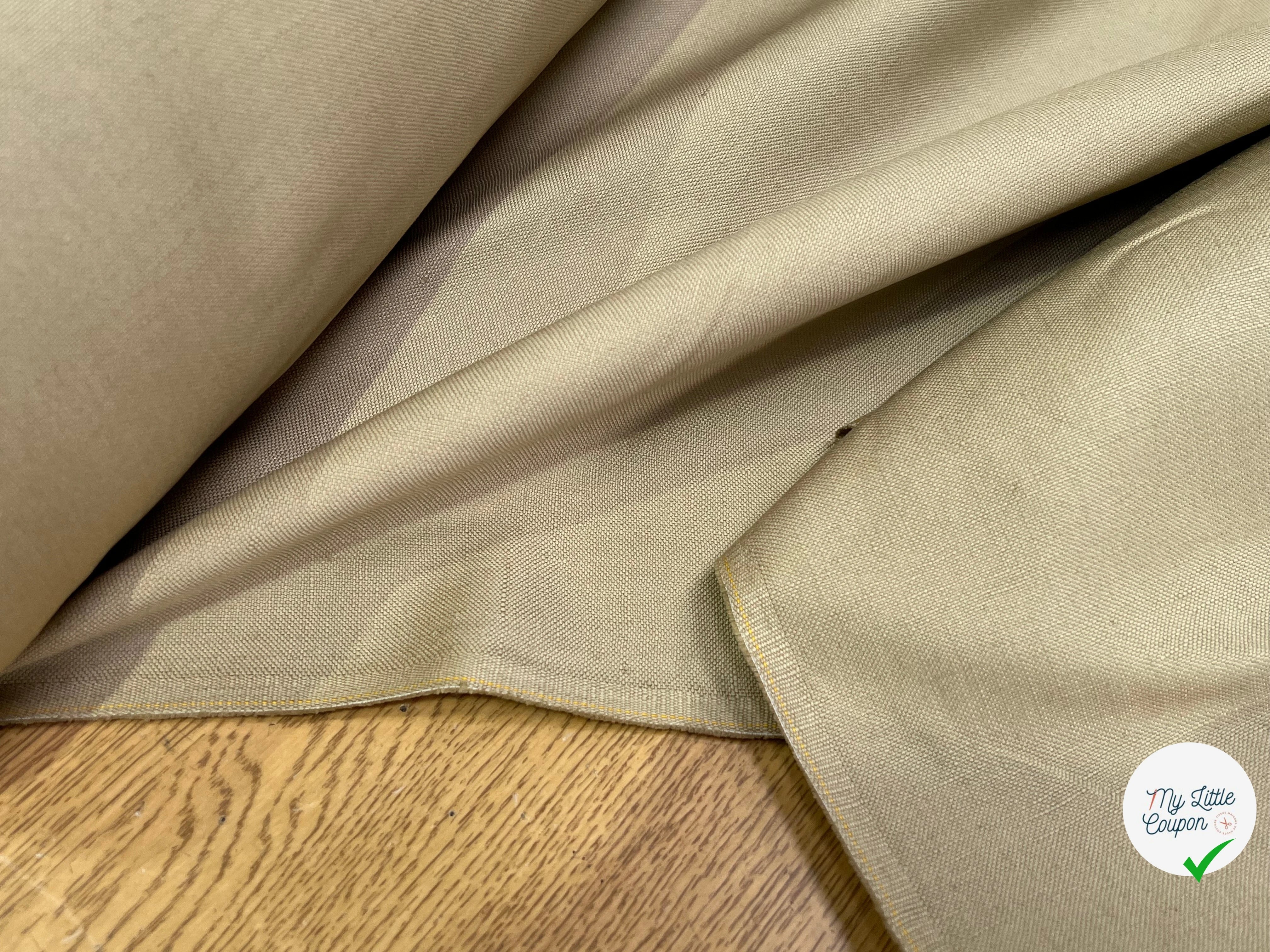 GABARDINE LOURDE BELLE TENUE BEIGE FONCÉ 100% COTON 150CM - My Little Coupon