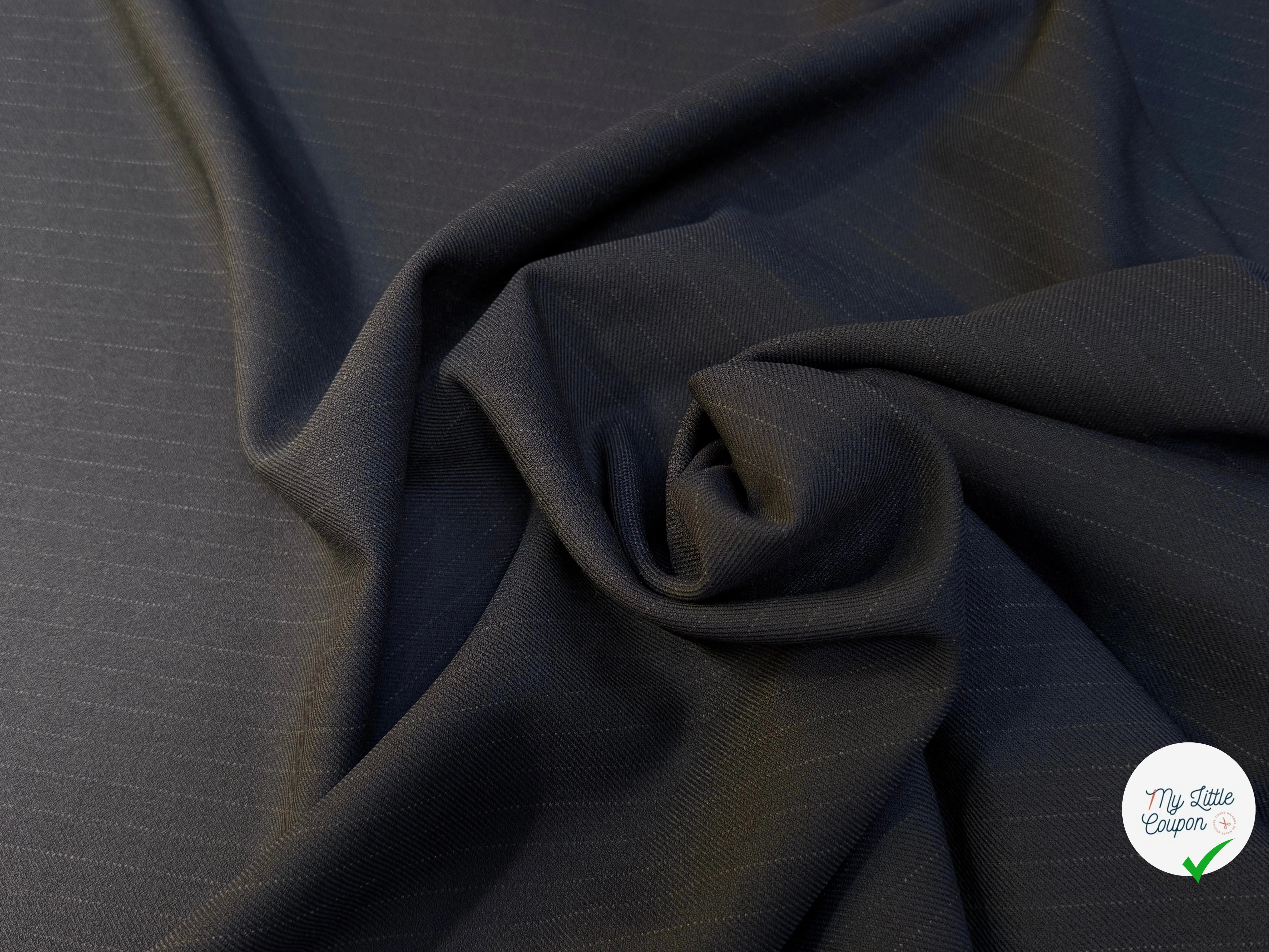 GABARDINE LOURDE JAPAN À RAYURES TENUE IMPÉCABLE MARINE STRETCH - My Little Coupon