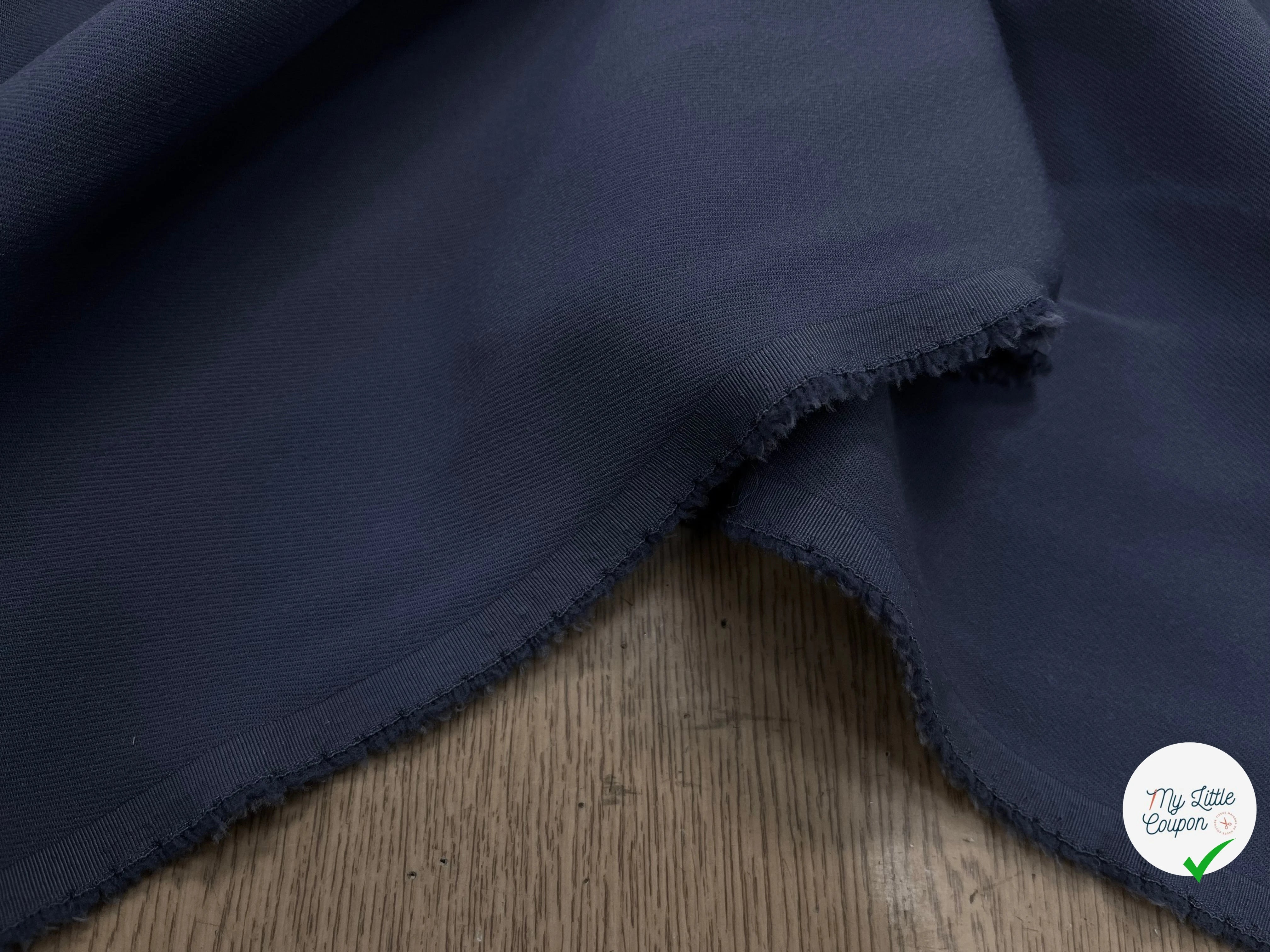 GABARDINE LOURDE POLYESTER BLEU 130CM JAPAN - My Little Coupon