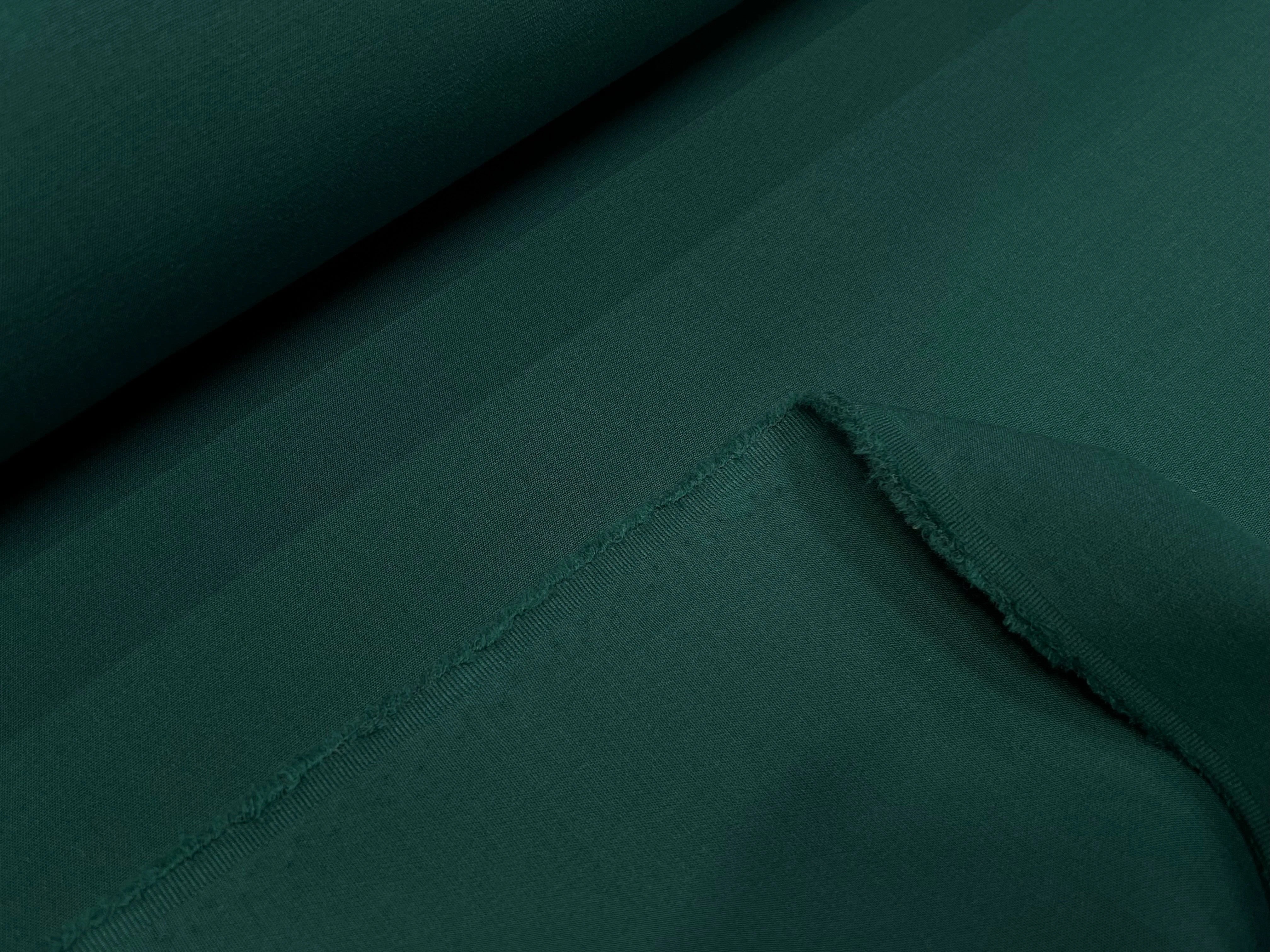 GABARDINE LOURDE STRETCH 43% LAINE VIERGE VERT FORÊT 130CM - My Little Coupon