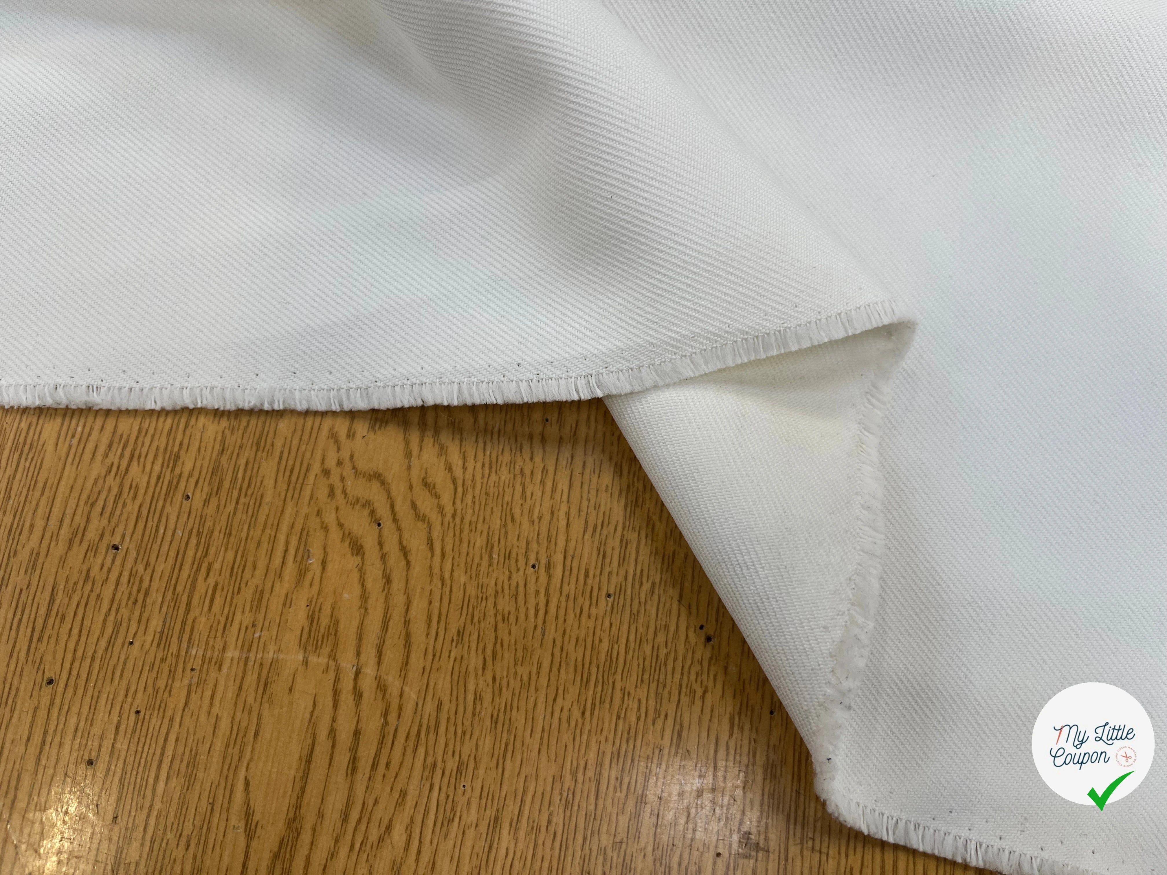 GABARDINE LOURDE STRIÉE BLANCHE JAPAN - My Little Coupon