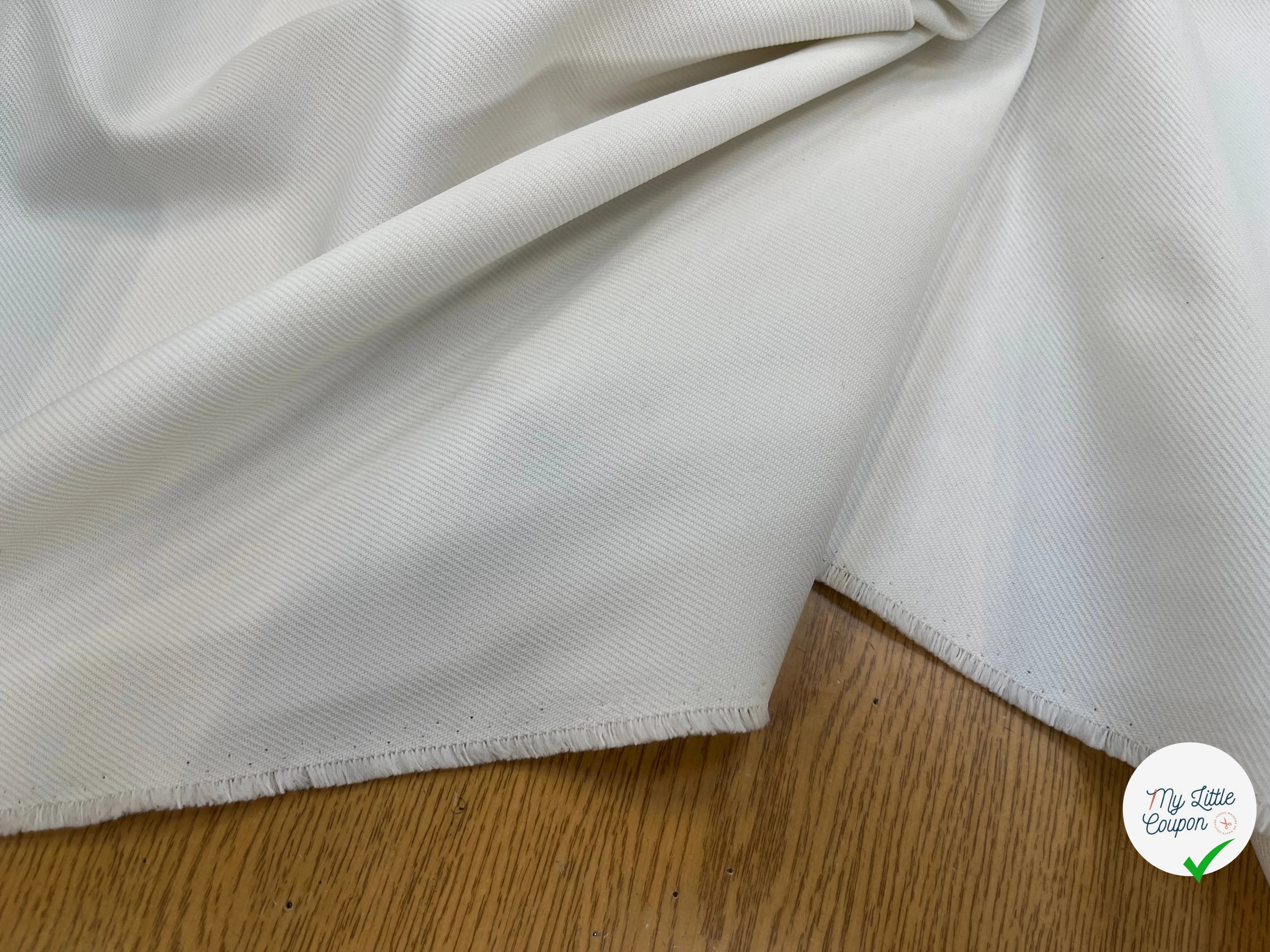 GABARDINE LOURDE STRIÉE BLANCHE JAPAN - My Little Coupon