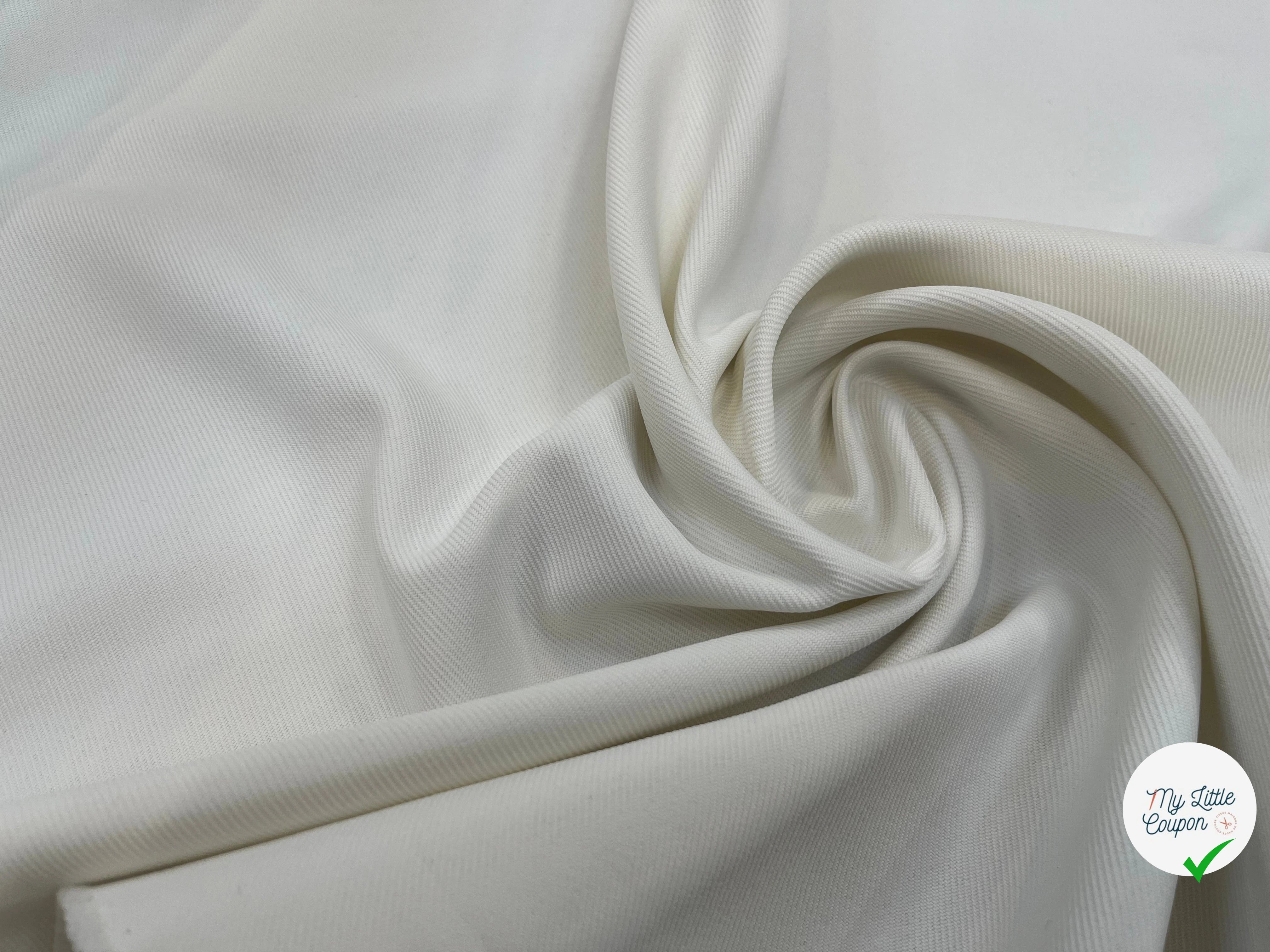 GABARDINE LOURDE STRIÉE BLANCHE JAPAN - My Little Coupon