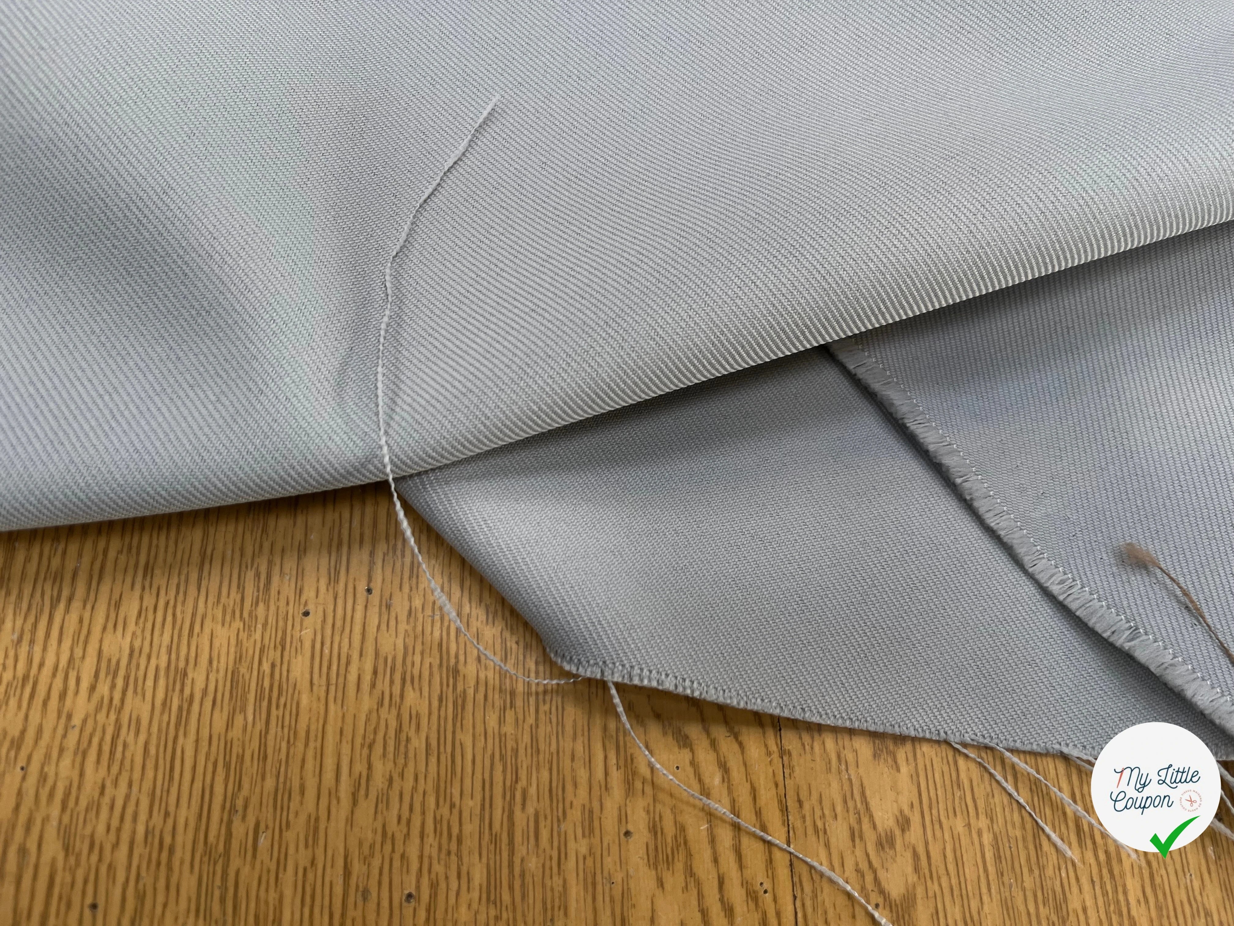 GABARDINE LOURDE STRIÉE GRIS JAPAN - My Little Coupon