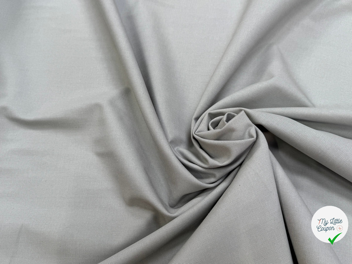 GABARDINE NATTÉE DE COTON LOURDE GRIS MARBRE TENUE IMPÉCABLE - My Little Coupon