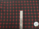 GABARDINE NOIRE CARREAUX ROUGE TISSÉS - My Little Coupon - tissu - coudre