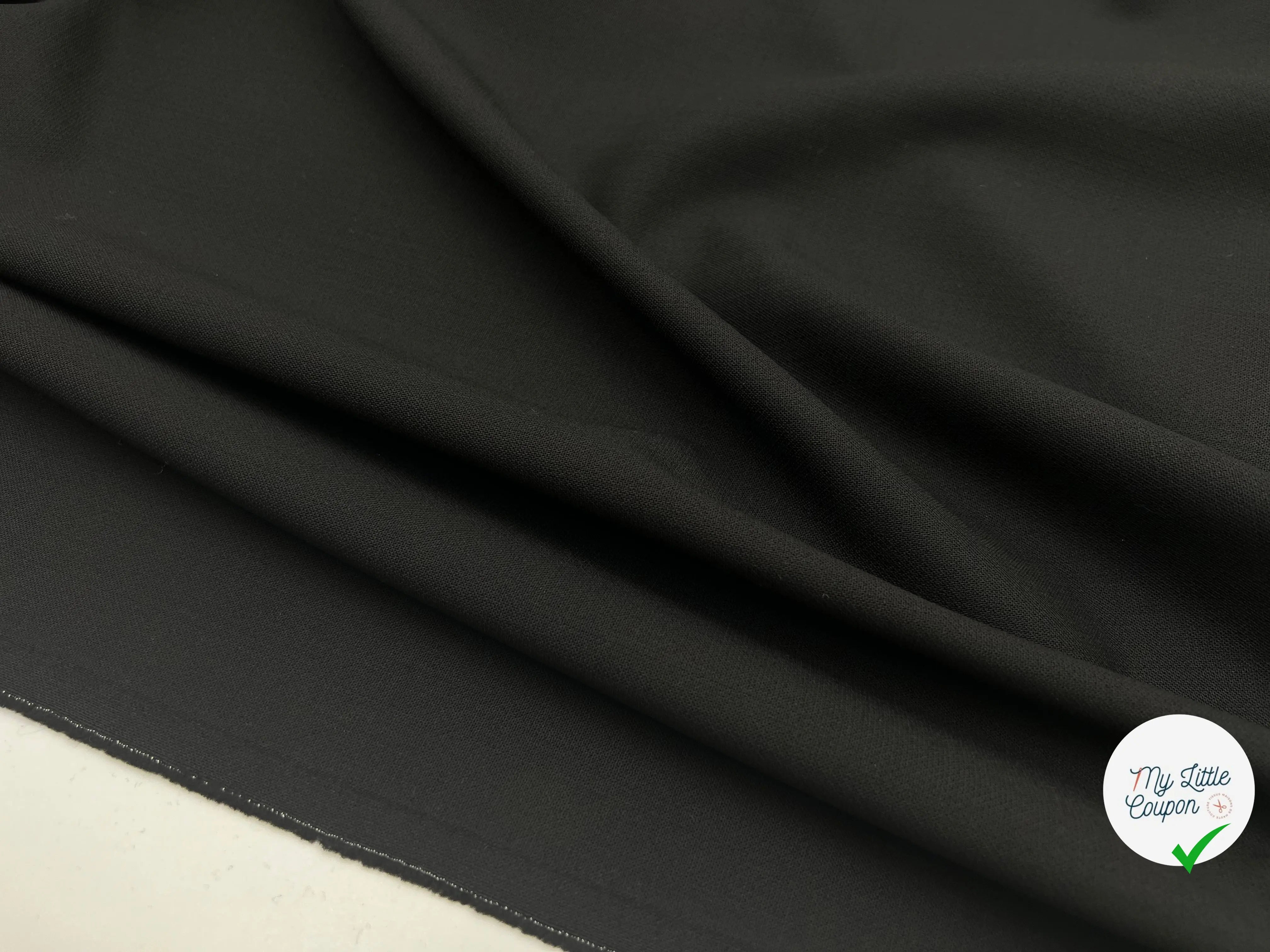 GABARDINE NOIRE STRETCH - My Little Coupon - tissu - coudre