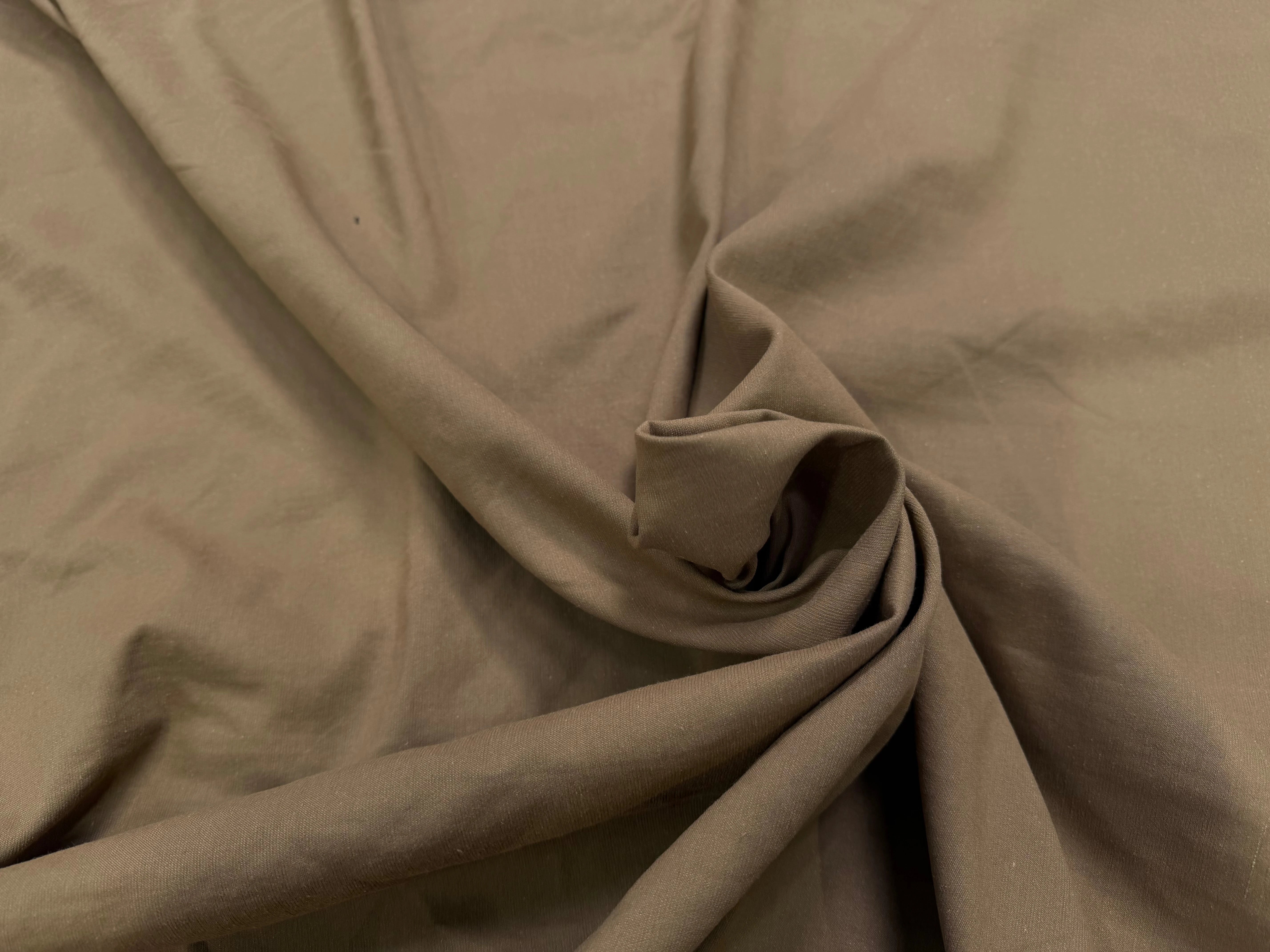 GABARDINE PEAU DE PECHE CAMEL FONCÉ REVERSIBLE - My Little Coupon