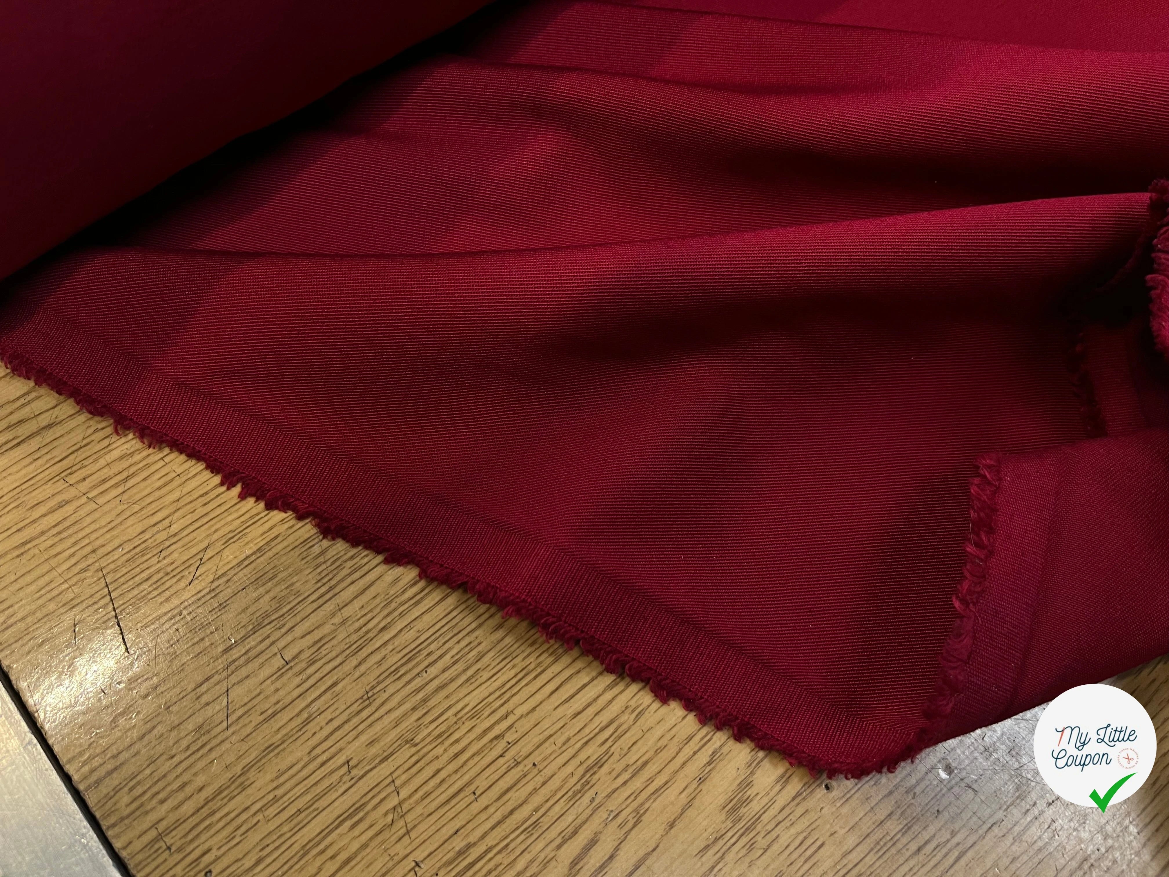 GABARDINE POLYCOTON ROUGE JAPON - My Little Coupon