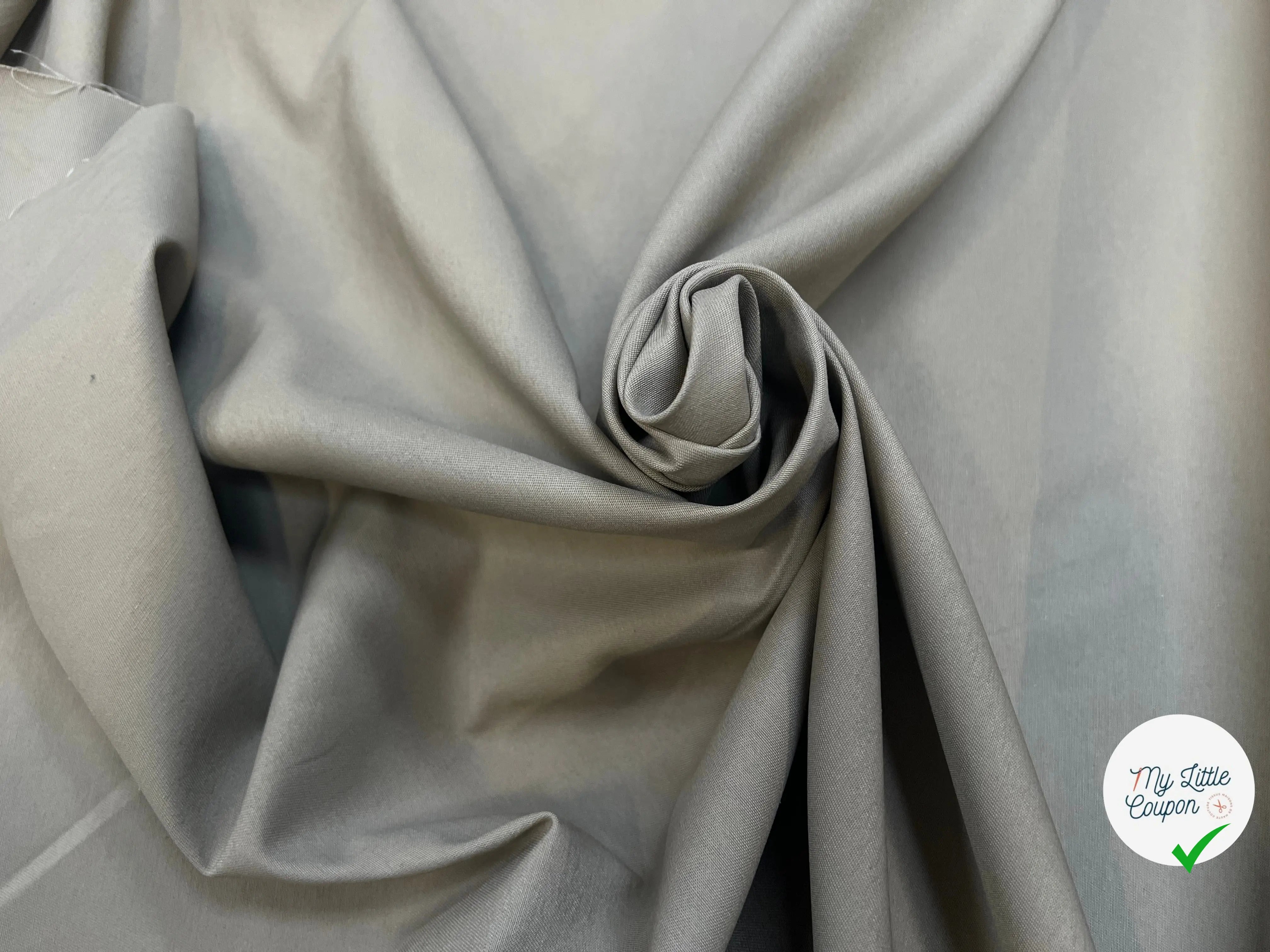 GABARDINE POLYESTER BEIGE FONCÉ CANON JAPON - My Little Coupon