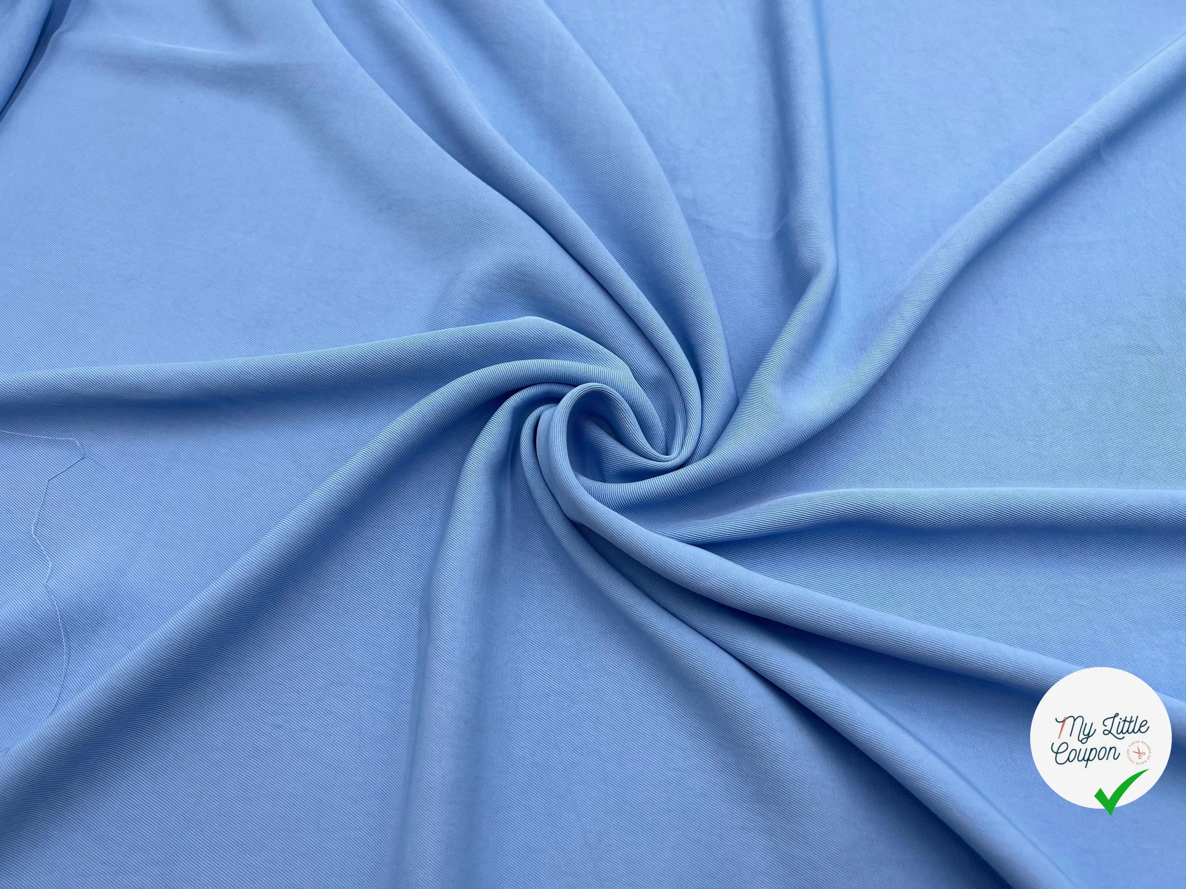 GABARDINE POLYESTER BLEU LAVANDE - My Little Coupon - tissu - coudre