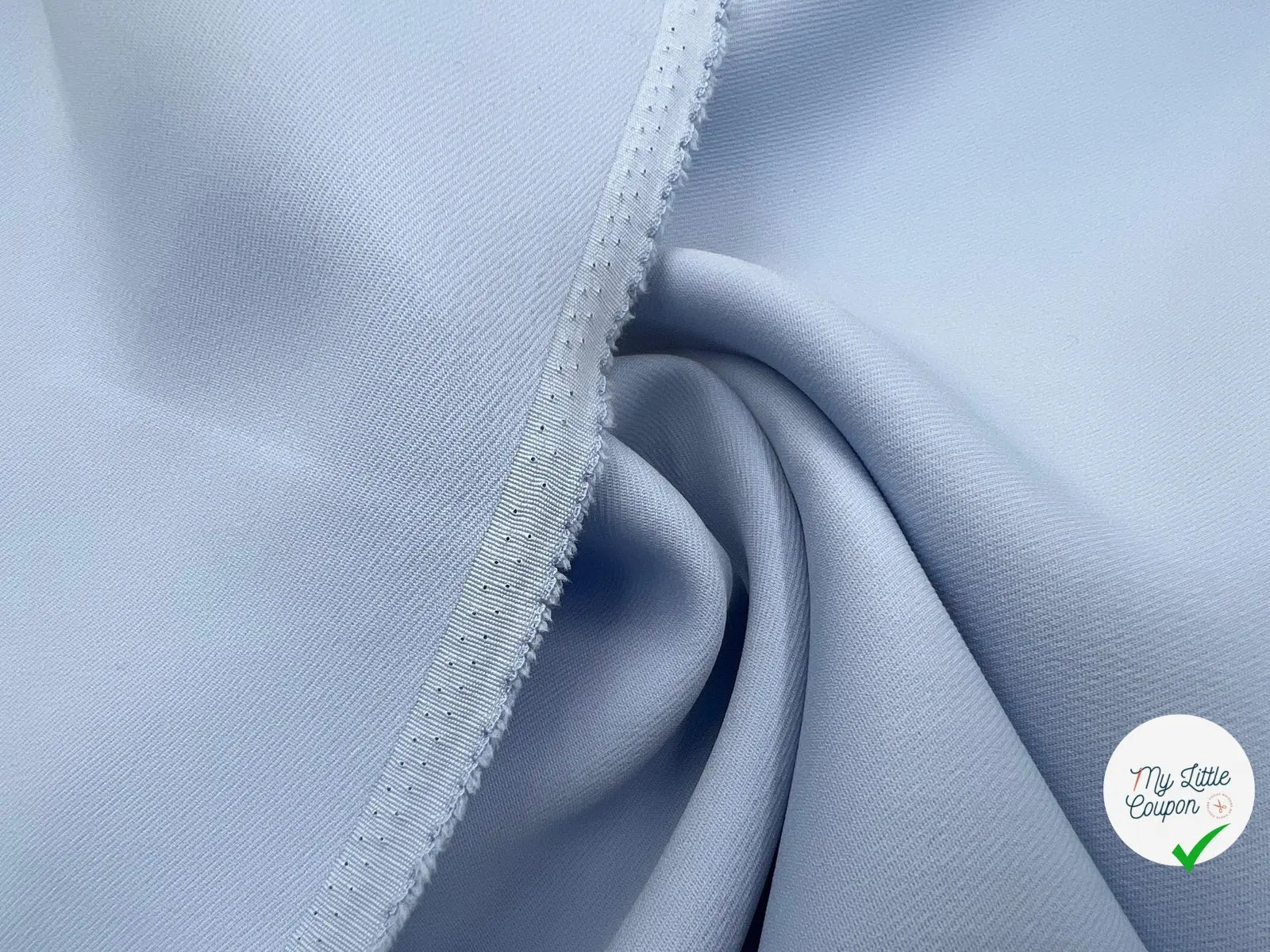 GABARDINE POLYESTER JAPAN BLEU CIEL - My Little Coupon - tissu - coudre