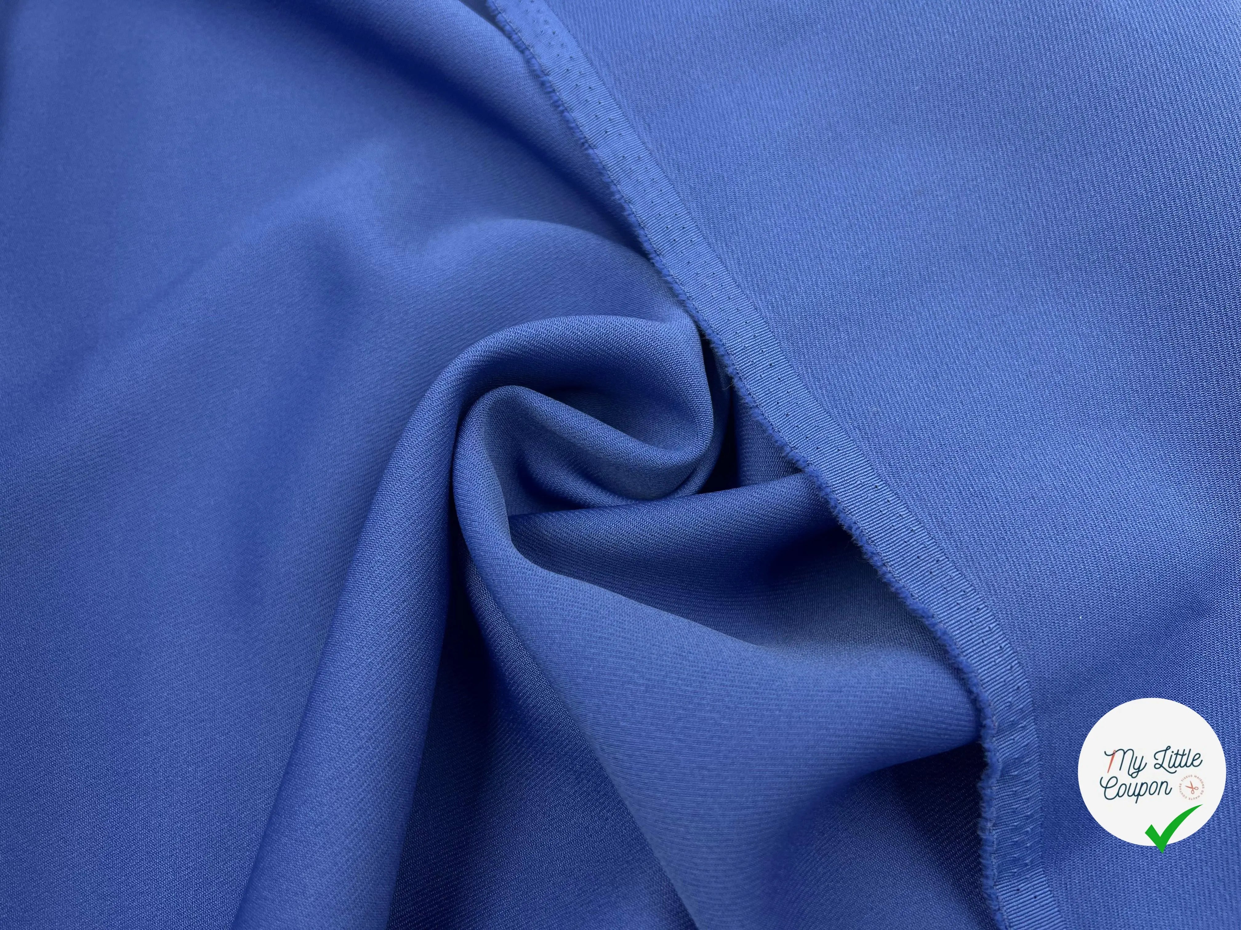 GABARDINE POLYESTER JAPAN BLEU - My Little Coupon - tissu - coudre