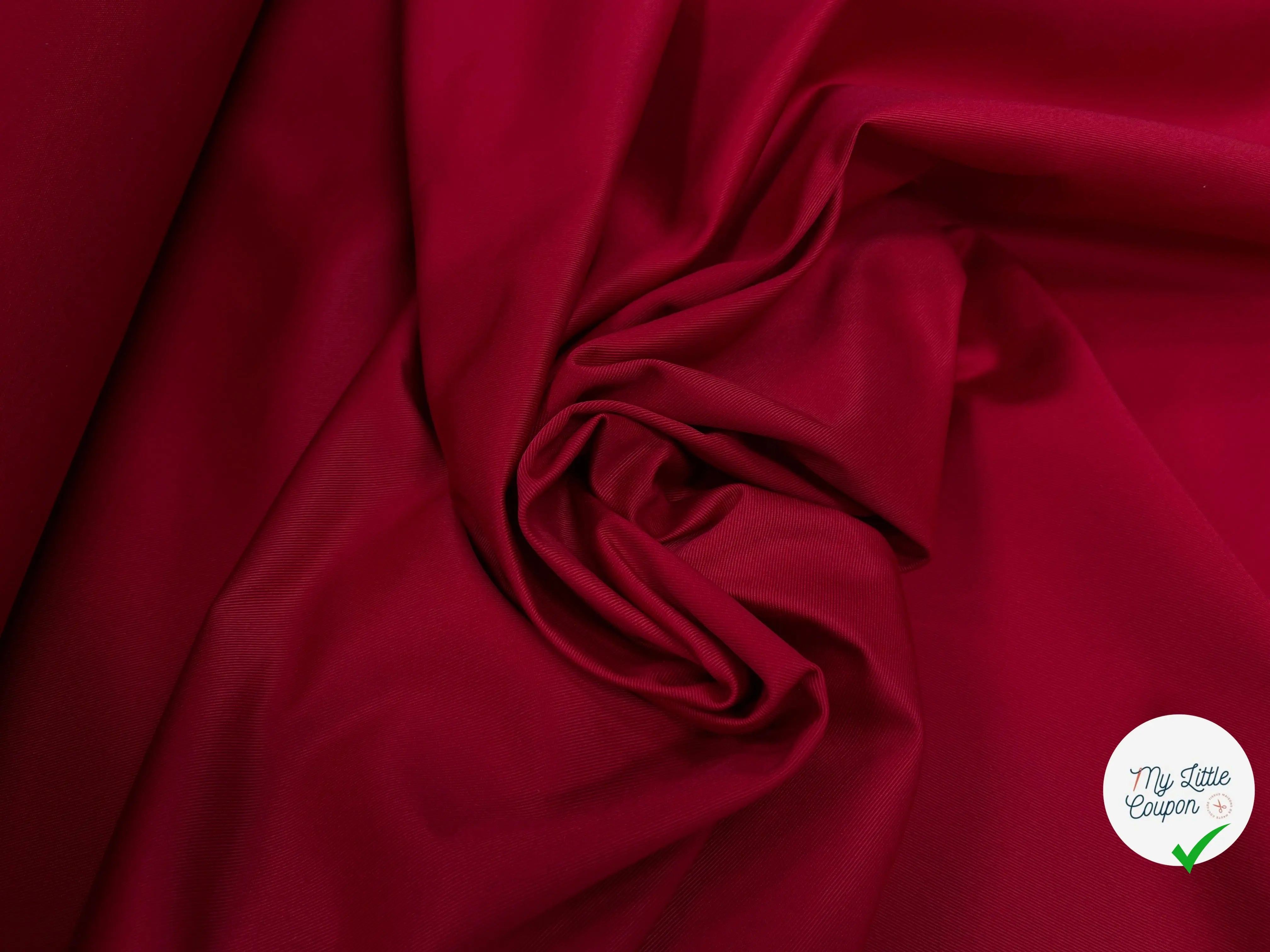 GABARDINE POLYESTER ROUGE CANON JAPON - My Little Coupon