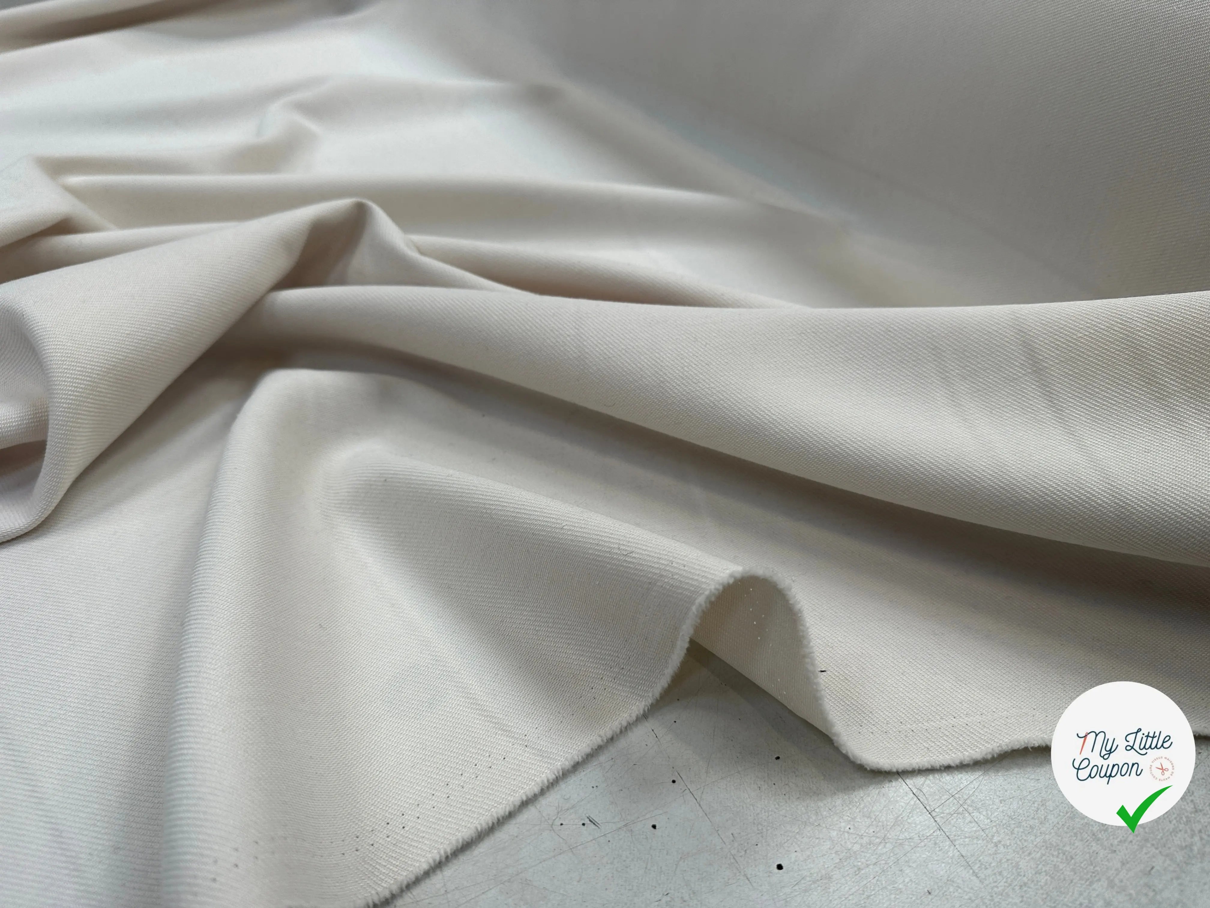GABARDINE POLYESTER SIMPLE COLORI NATUREL - My Little Coupon
